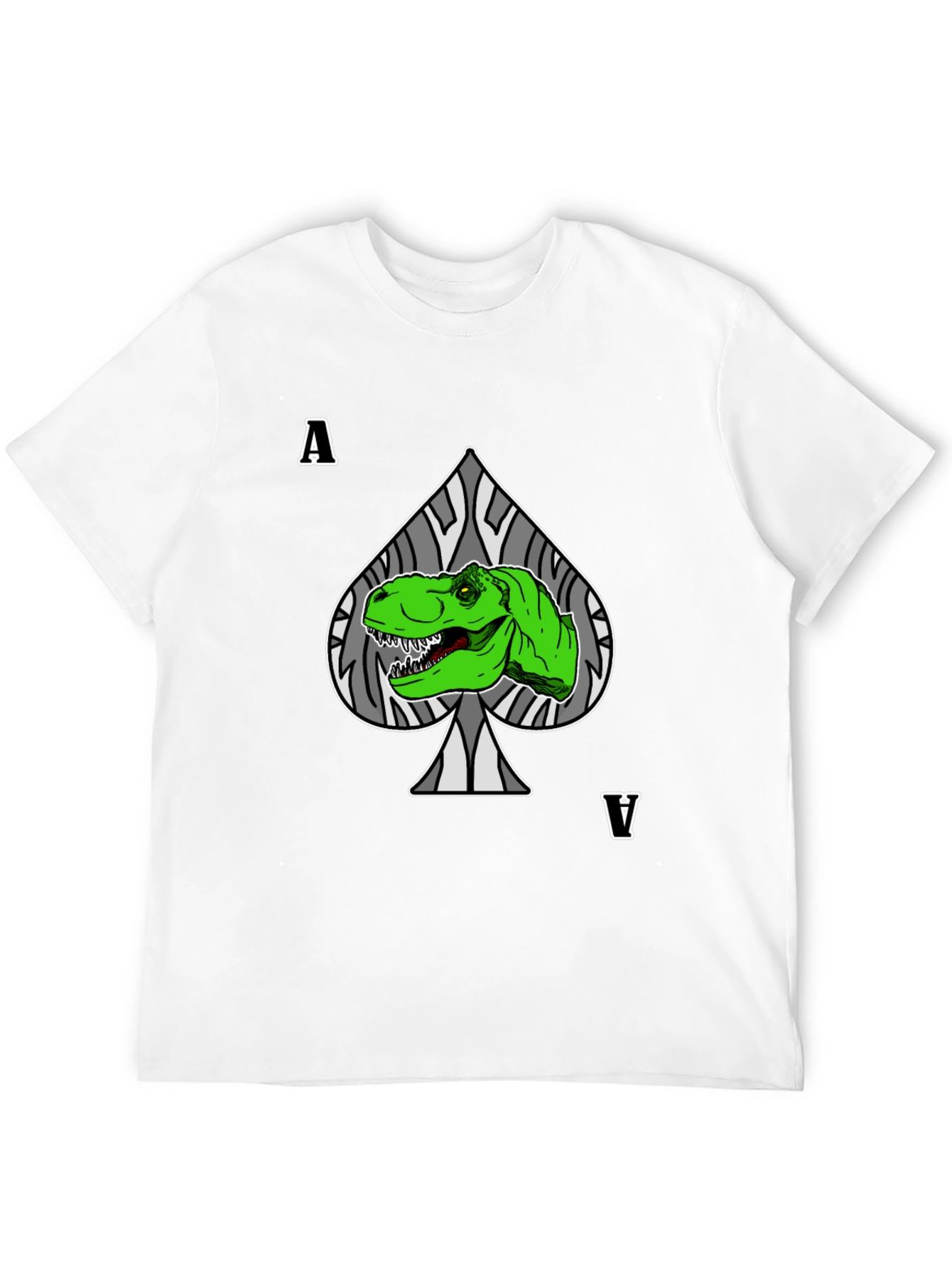Ace Dinosaur T-Shirt - Black Crew Neck