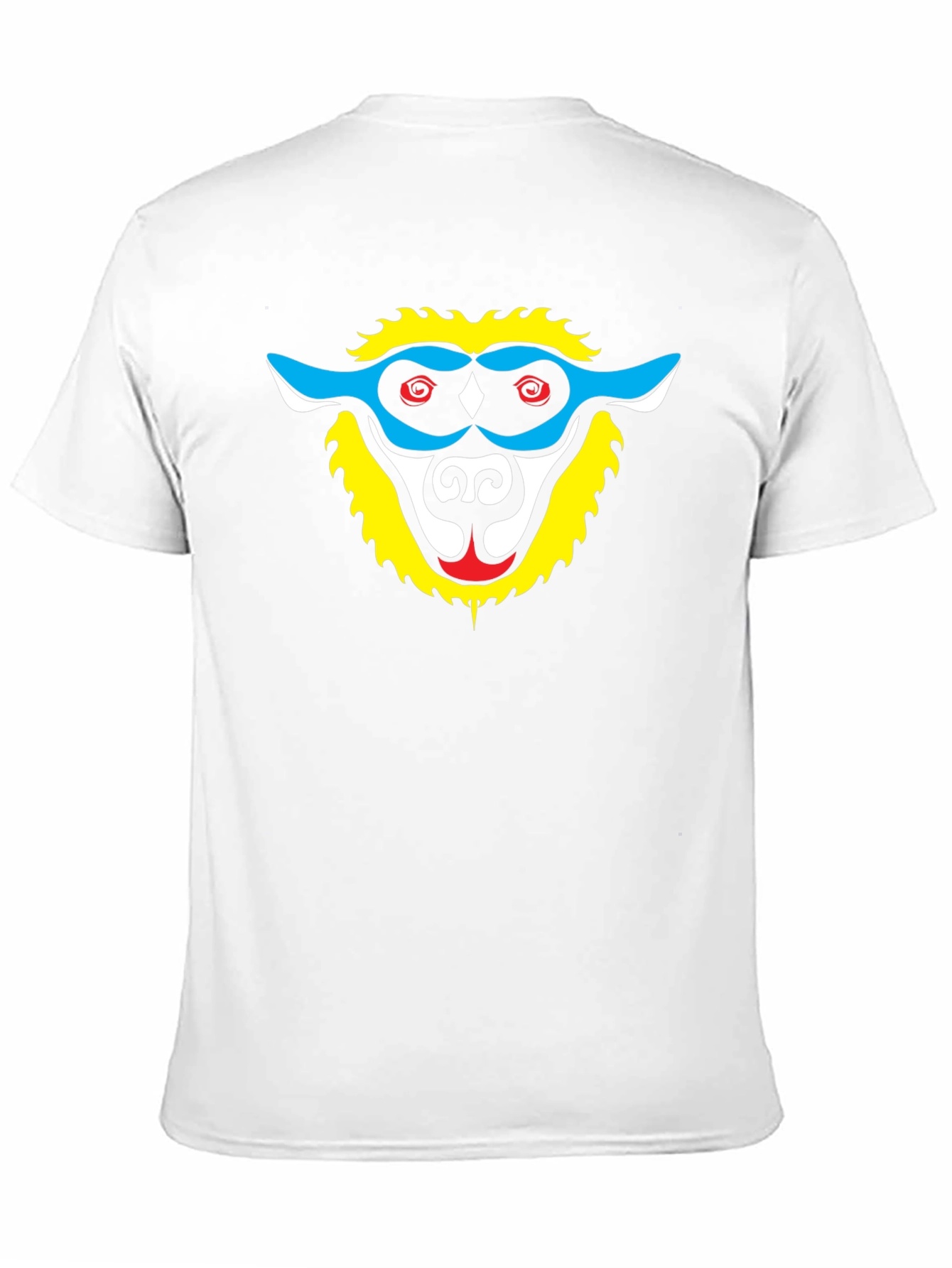 Unique Monkey Face Graphic Black T-Shirt