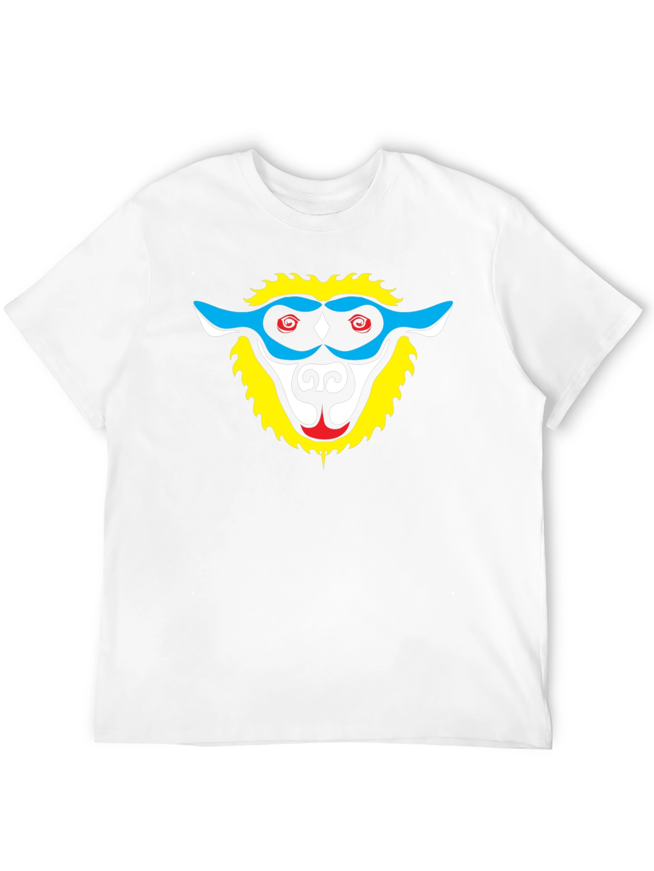 Unique Monkey Face Graphic Black T-Shirt