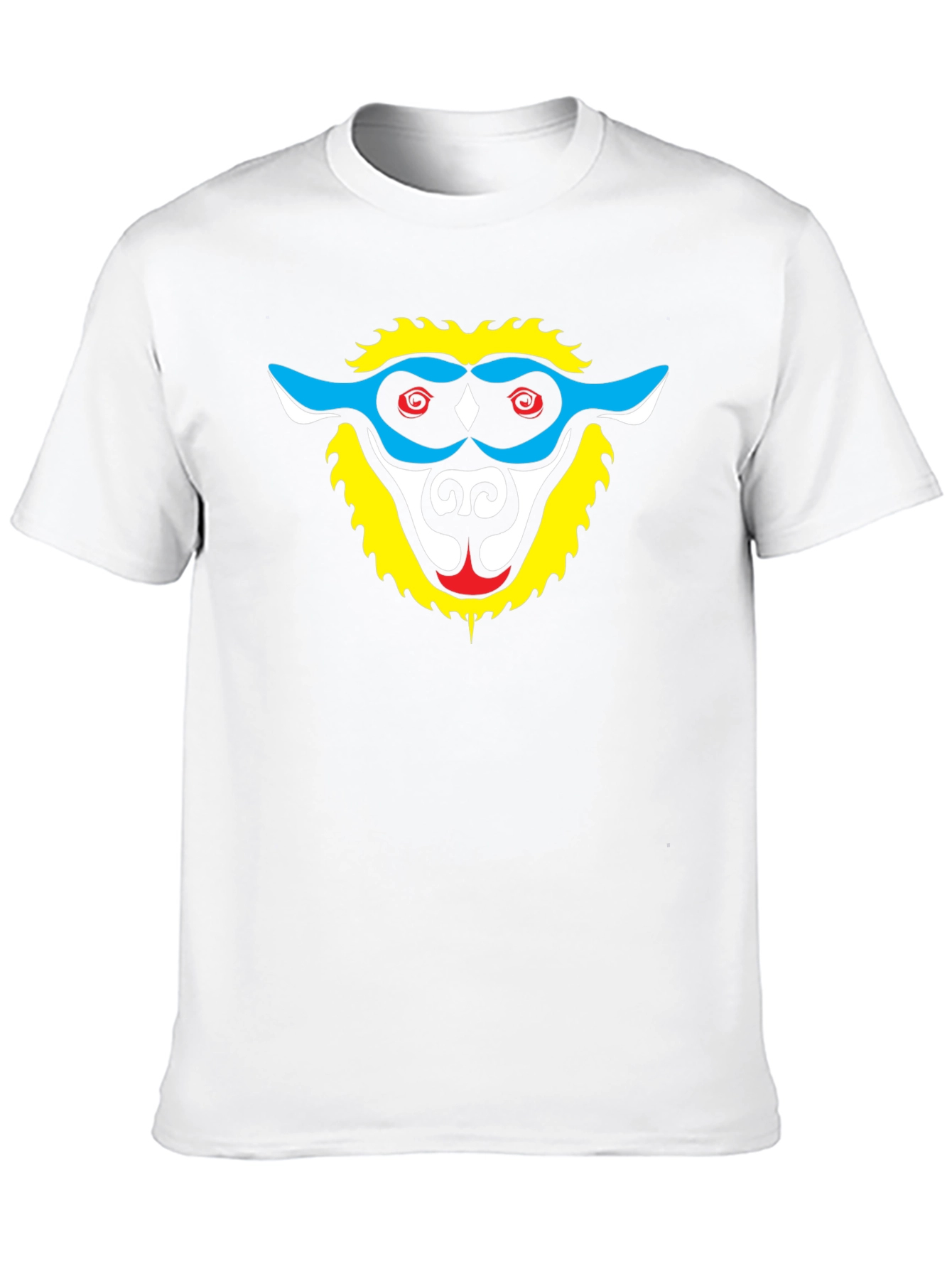 Unique Monkey Face Graphic Black T-Shirt