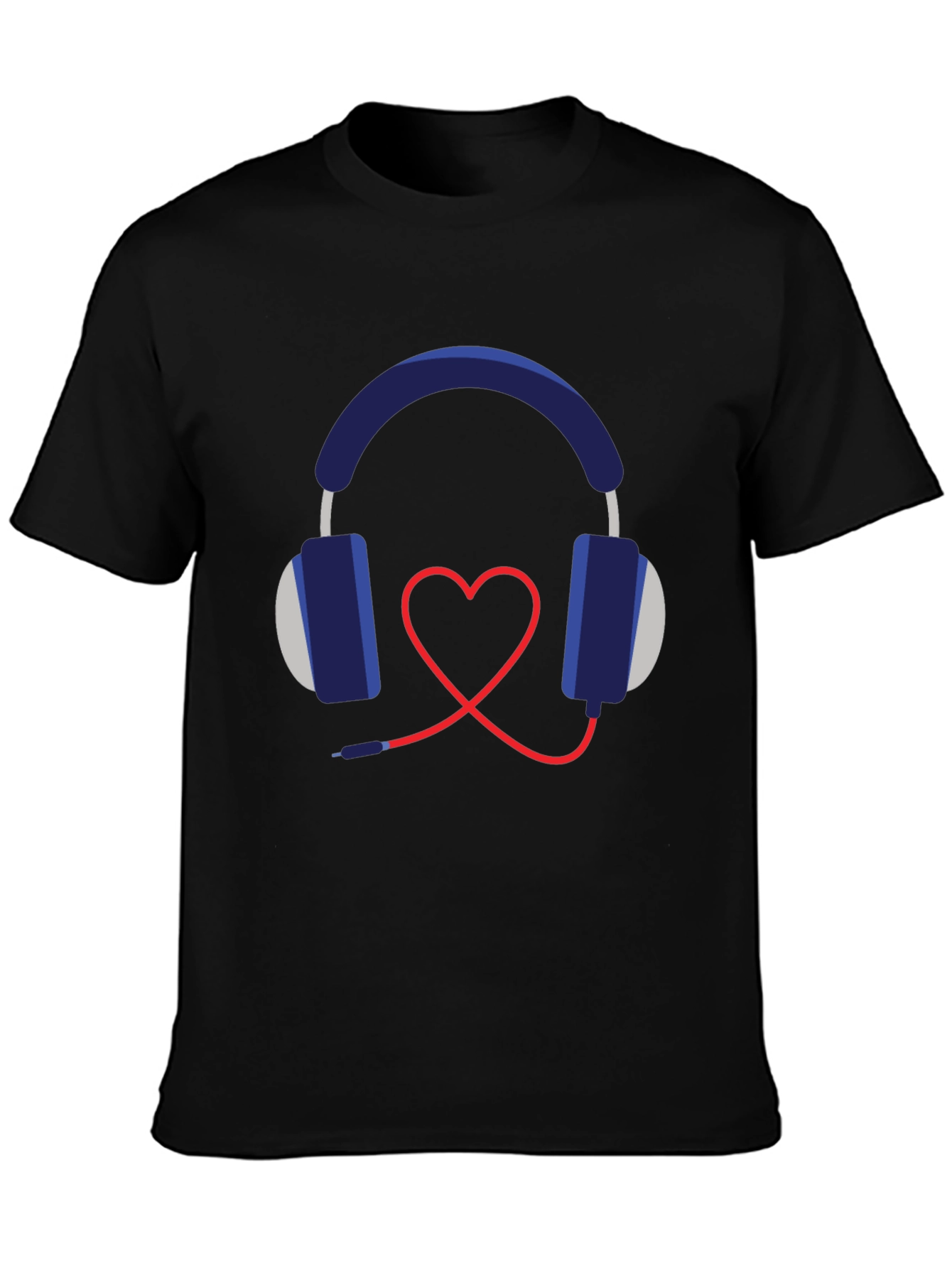 Heart Headphones Graphic T-Shirt - Music Lover Tee