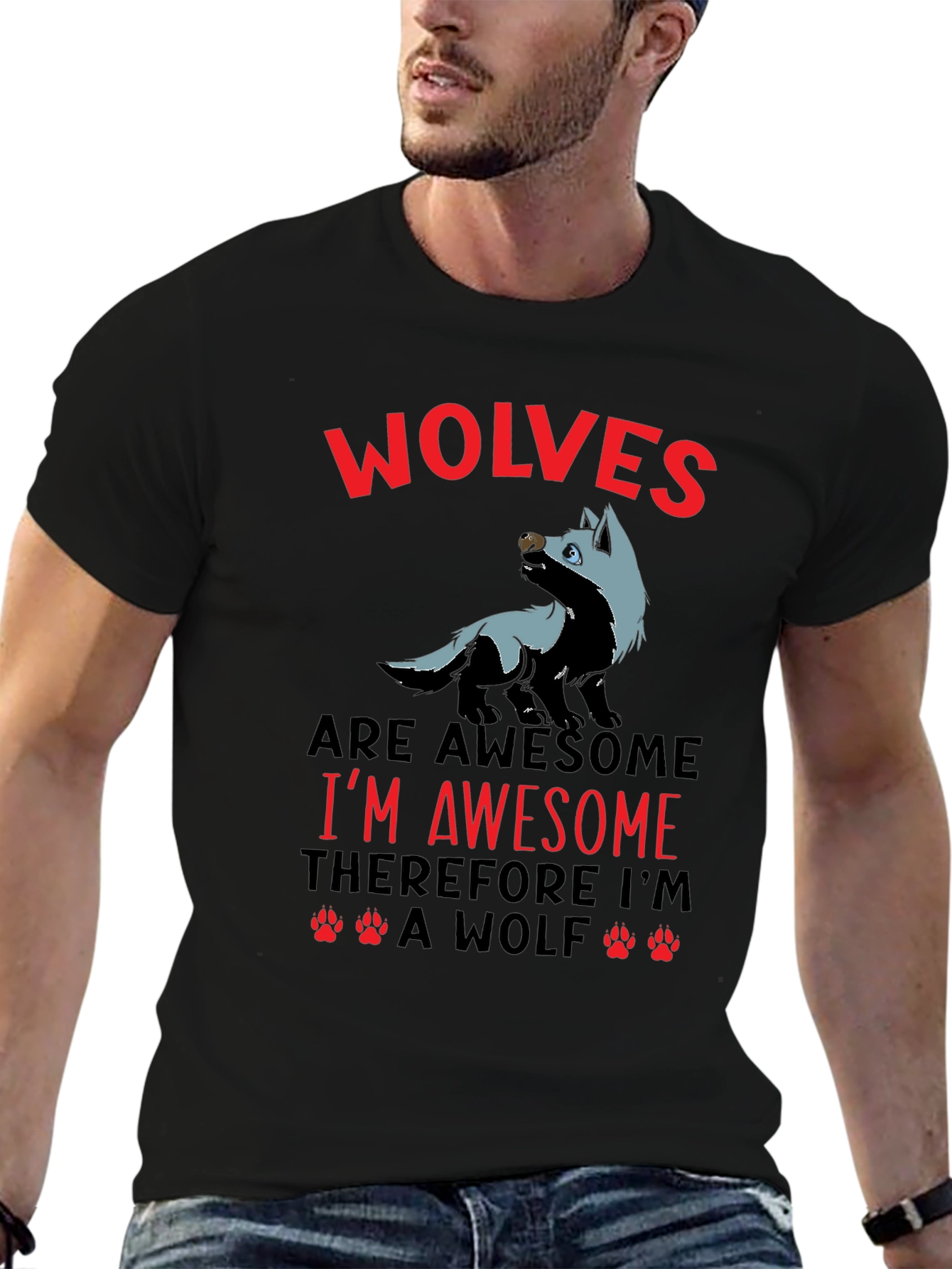Awesome Wolves Graphic T-Shirt