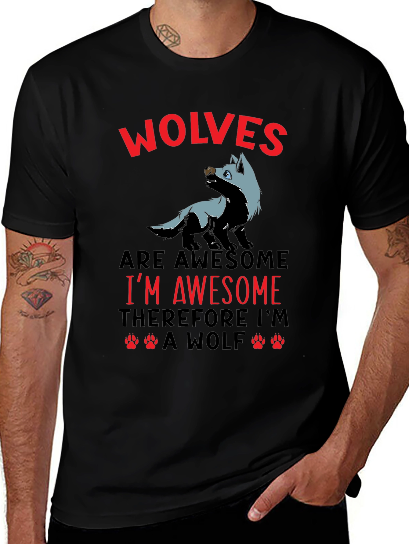 Awesome Wolves Graphic T-Shirt