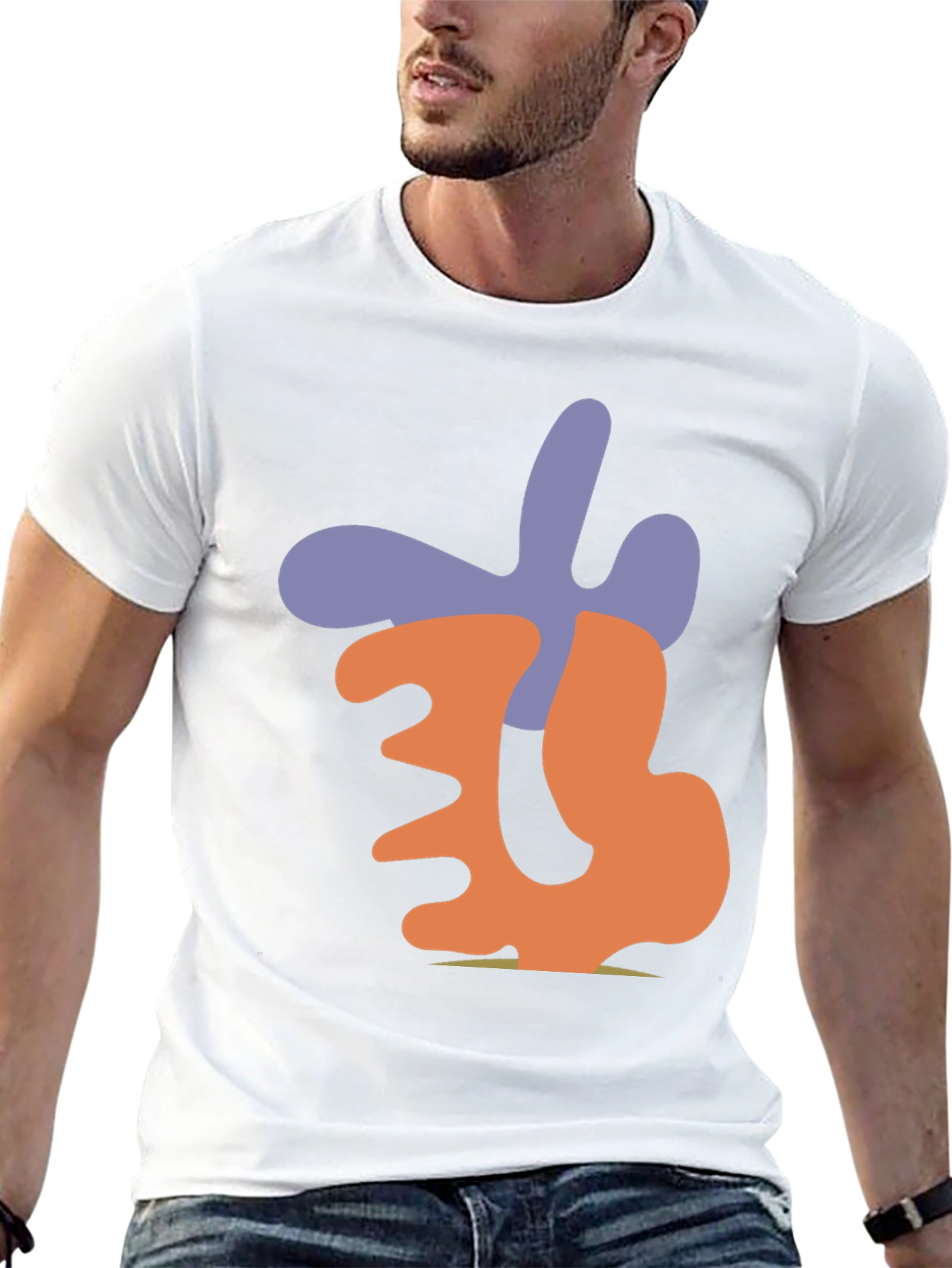 Abstract Graphic Print Black Casual T-Shirt