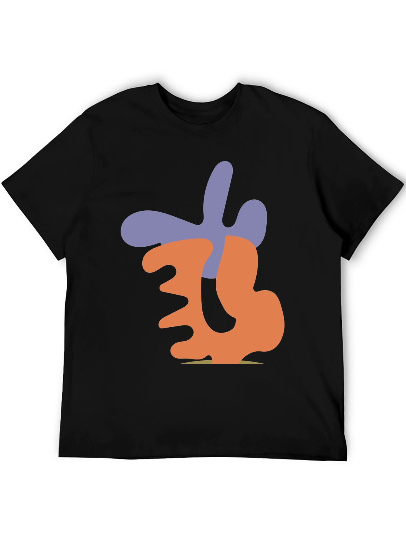 Abstract Graphic Print Black Casual T-Shirt