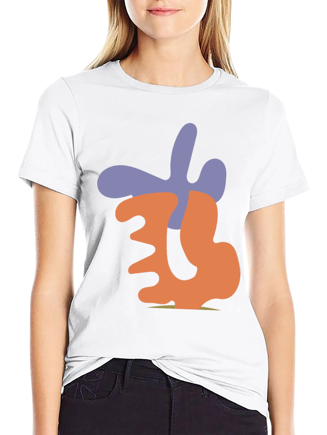 Abstract Graphic Print Black Casual T-Shirt