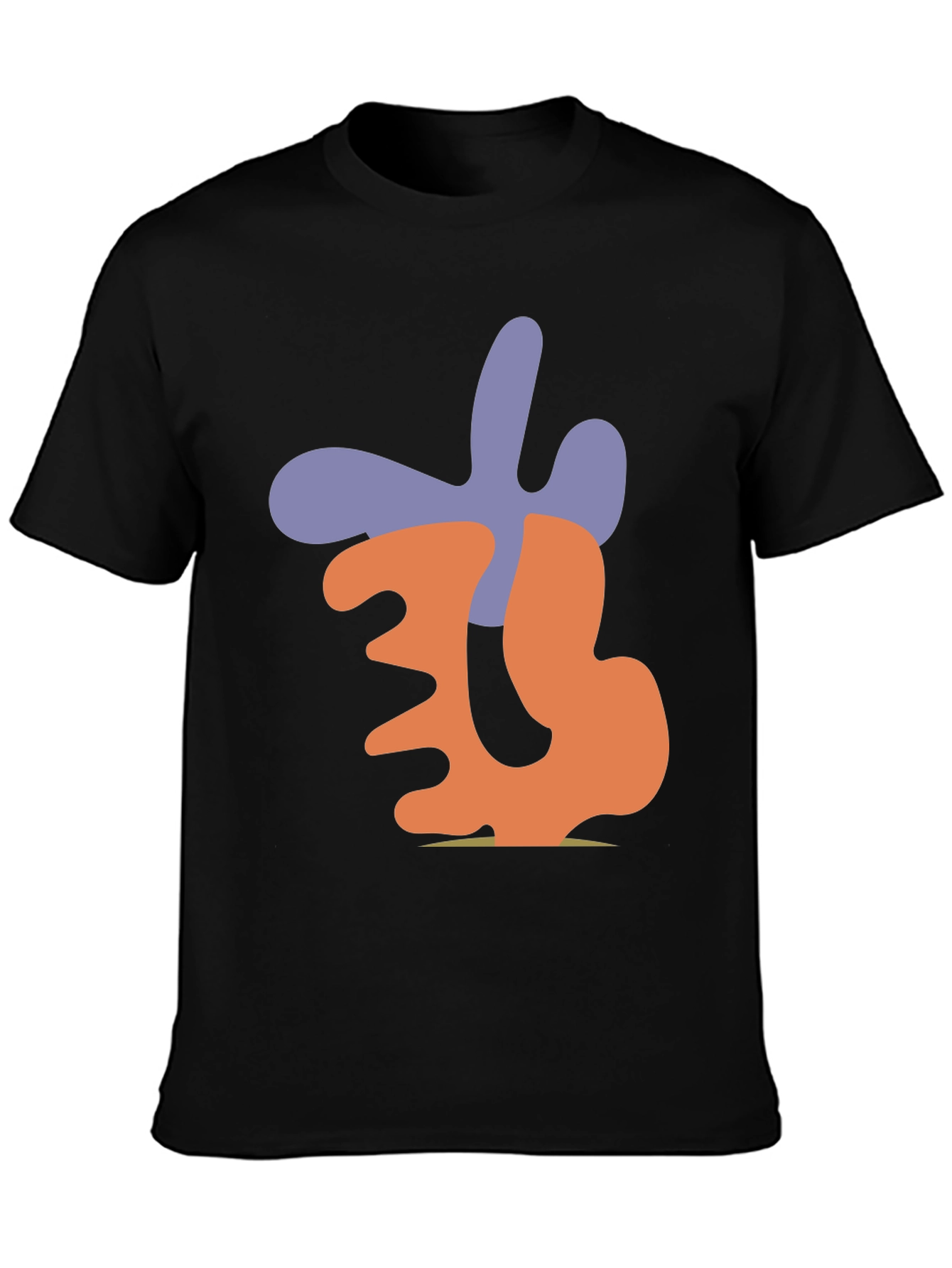 Abstract Graphic Print Black Casual T-Shirt