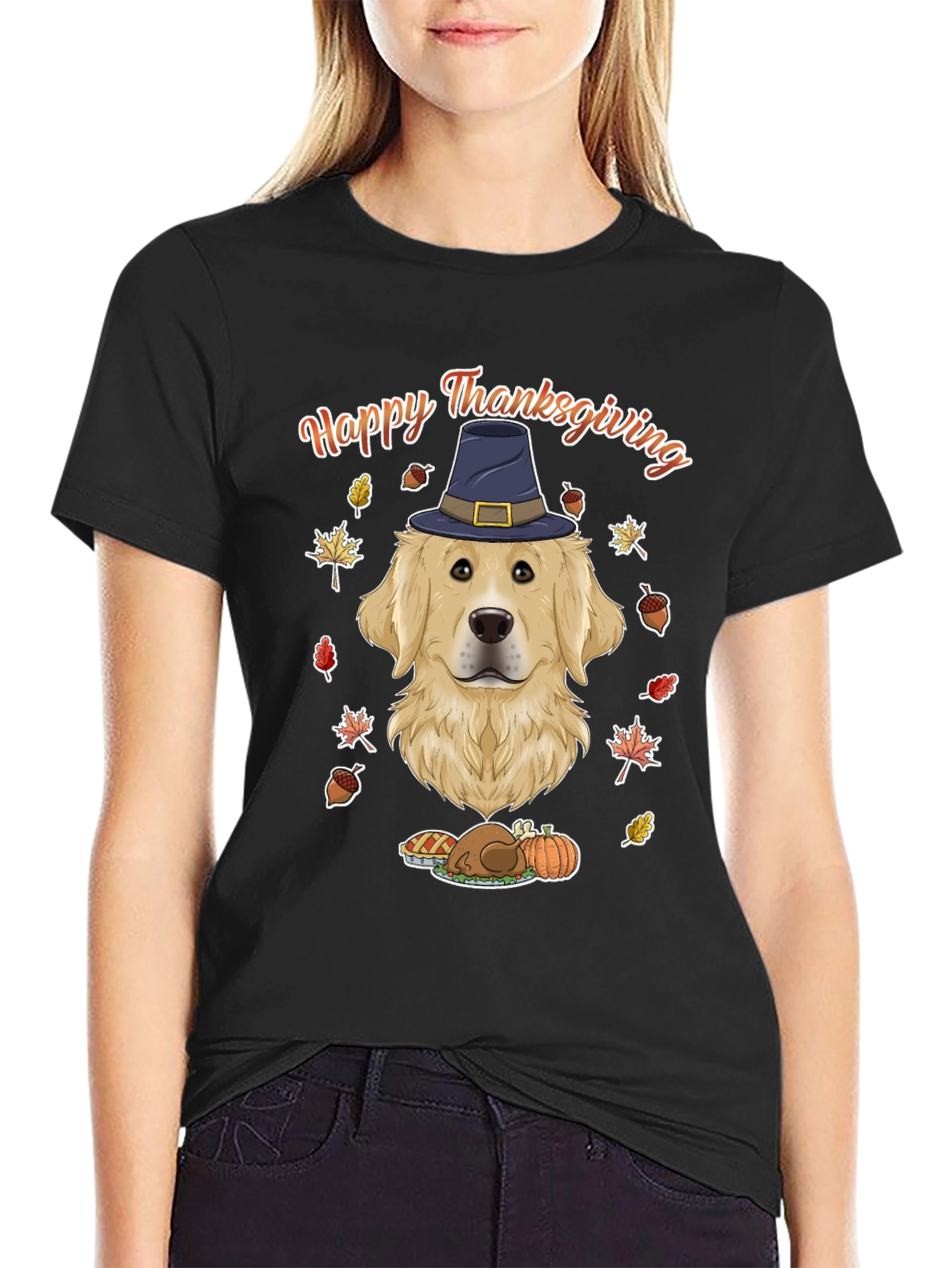 Happy Thanksgiving Dog T-Shirt