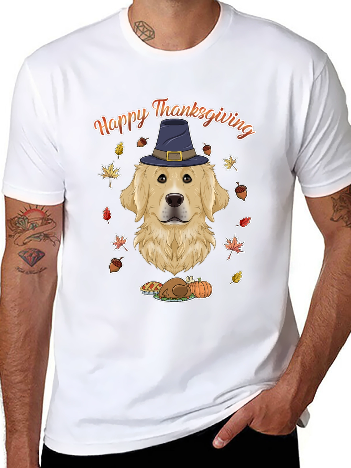 Happy Thanksgiving Dog T-Shirt