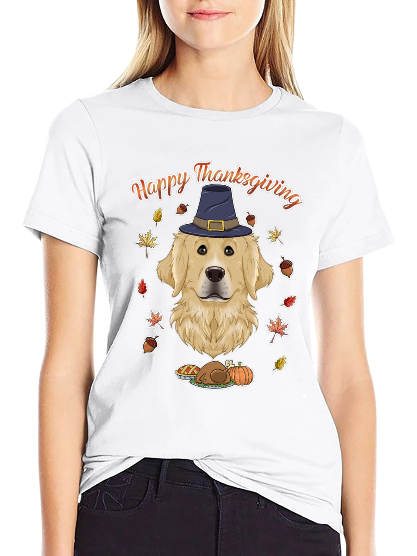 Happy Thanksgiving Dog T-Shirt