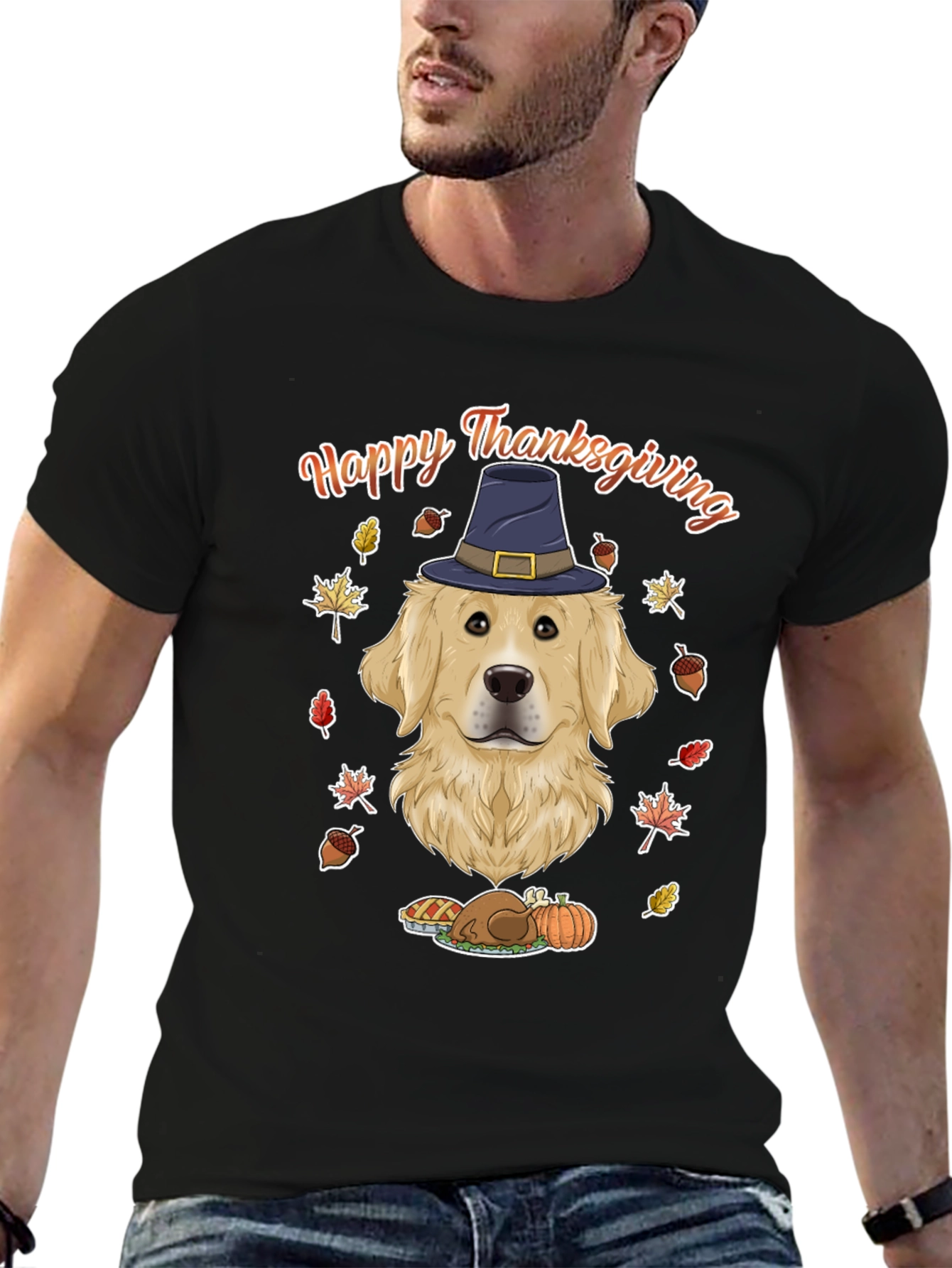 Happy Thanksgiving Dog T-Shirt