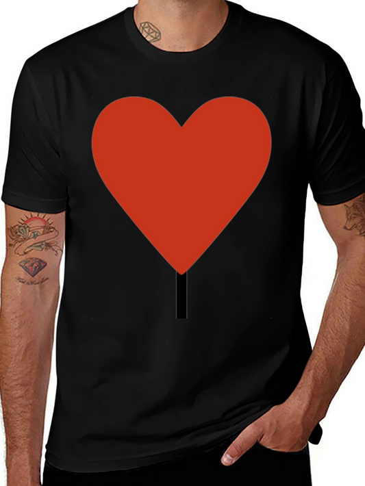 Heart Graphic Tee - Casual Black T-Shirt