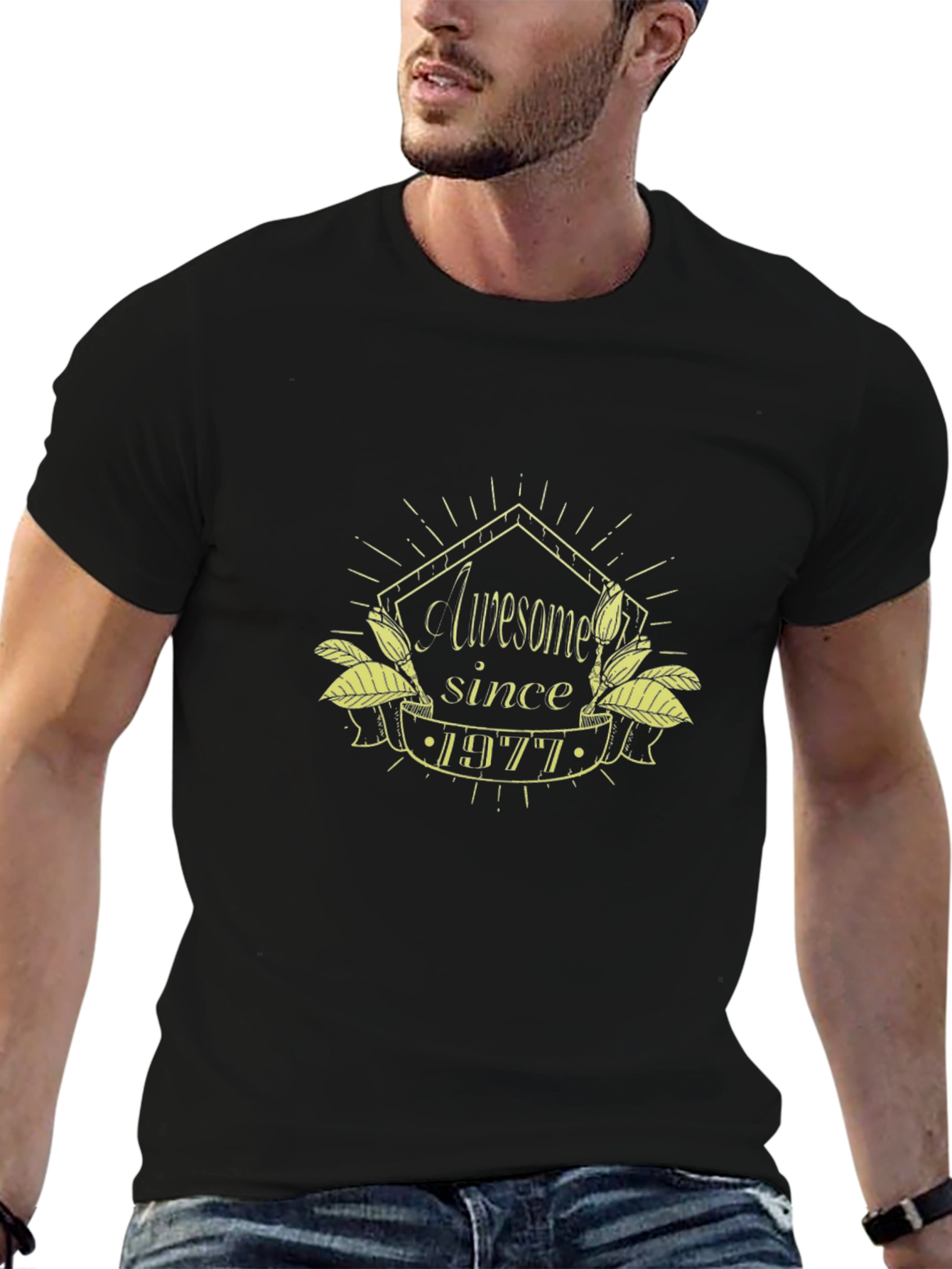 Awesome Since 1977 Black T-Shirt