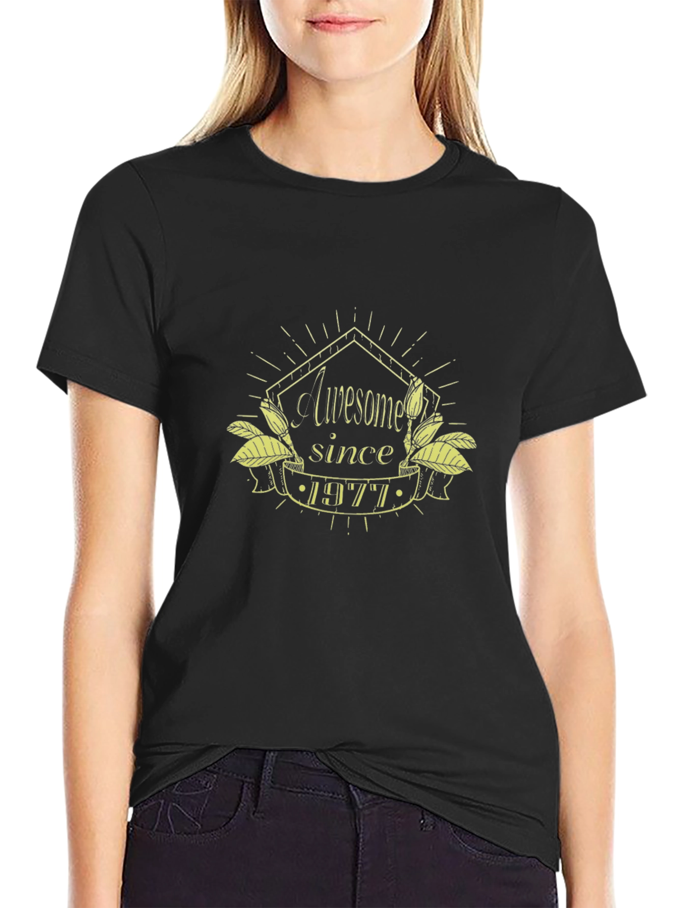 Awesome Since 1977 Black T-Shirt