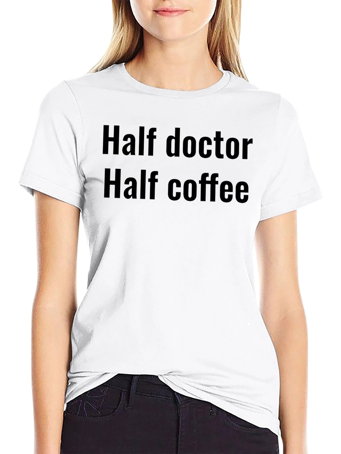 Half Doctor Half Coffee T-Shirt - Black