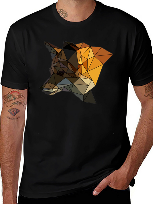 Geometric Fox T-Shirt - Stylish Animal Design