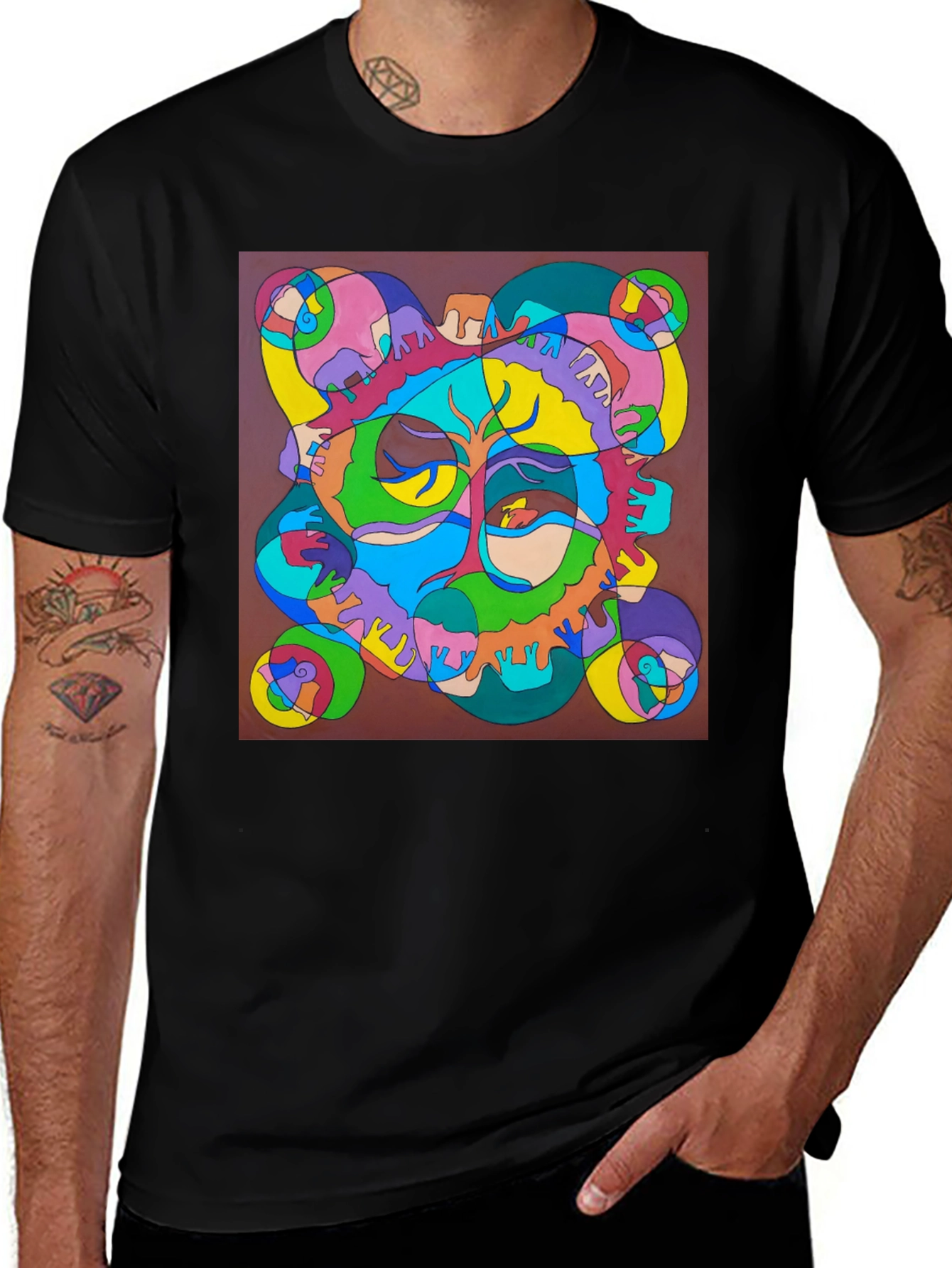 Abstract Art Graphic Tee - Unique Design