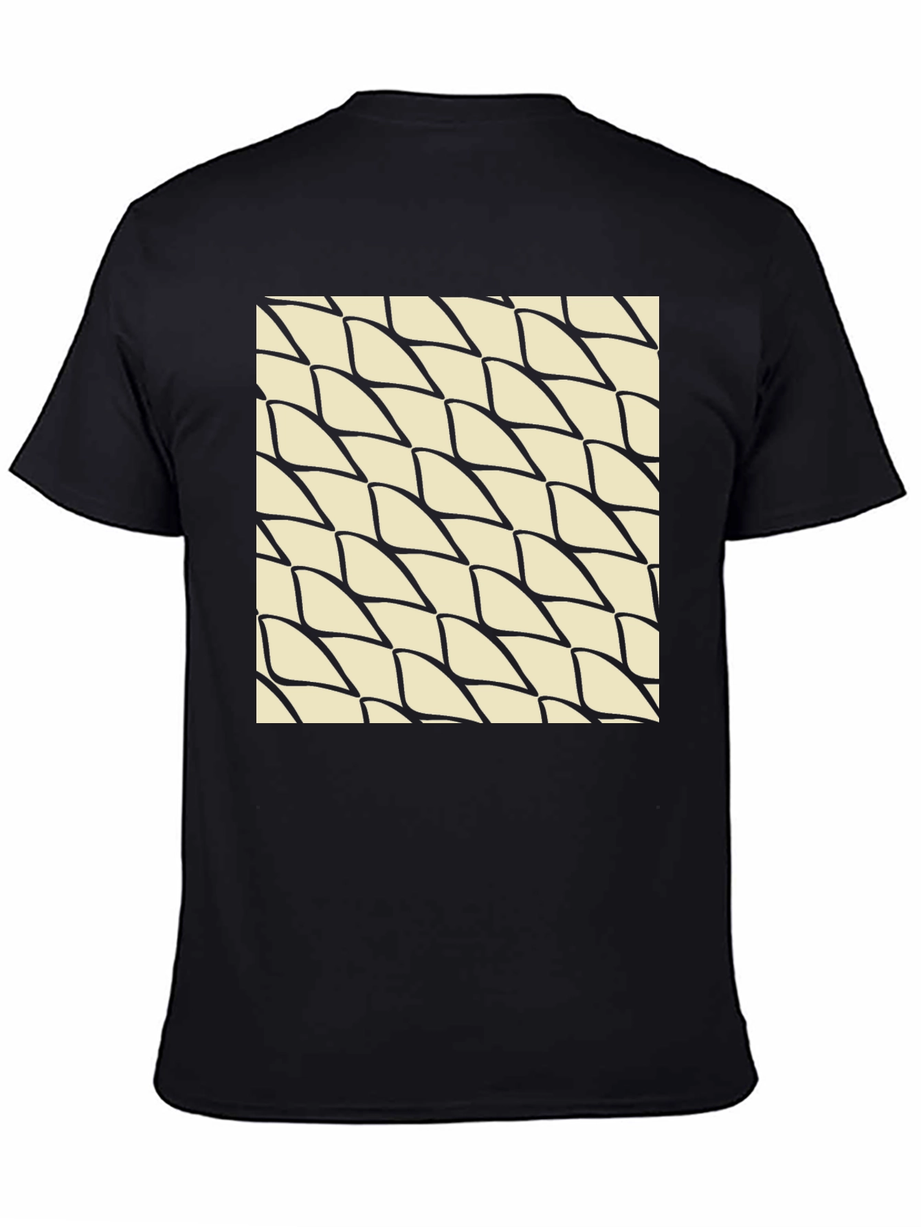 Abstract Pattern Black T-Shirt