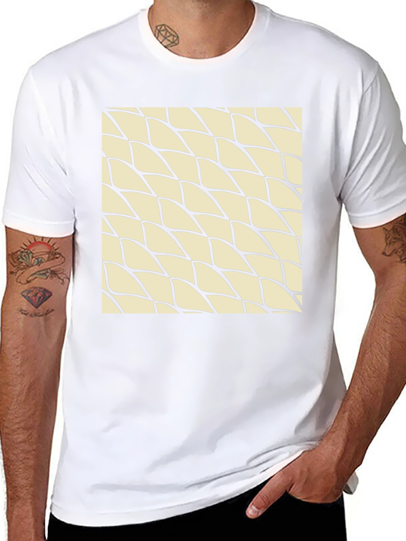 Abstract Pattern Black T-Shirt