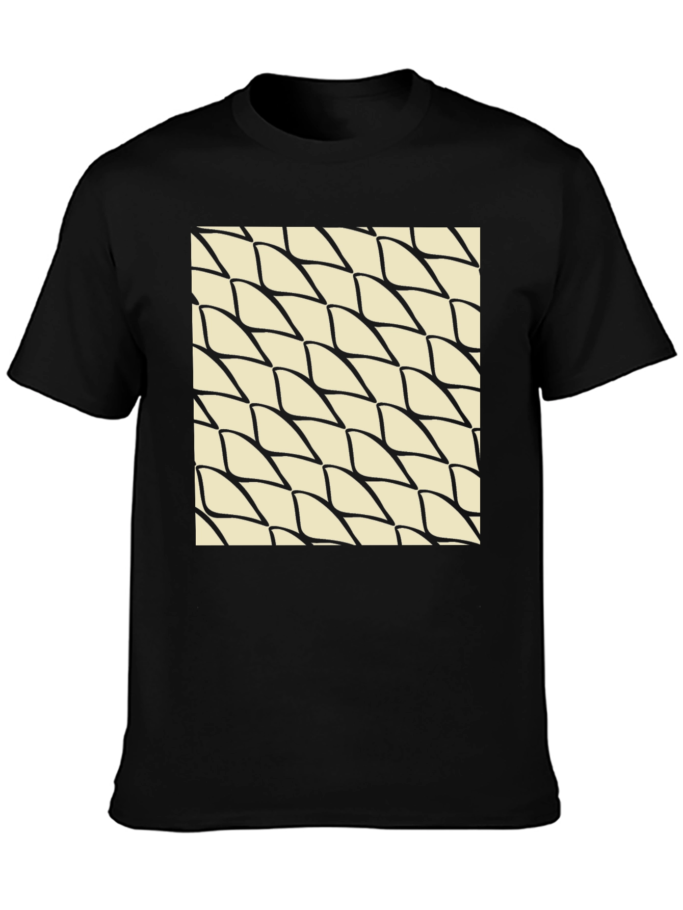 Abstract Pattern Black T-Shirt