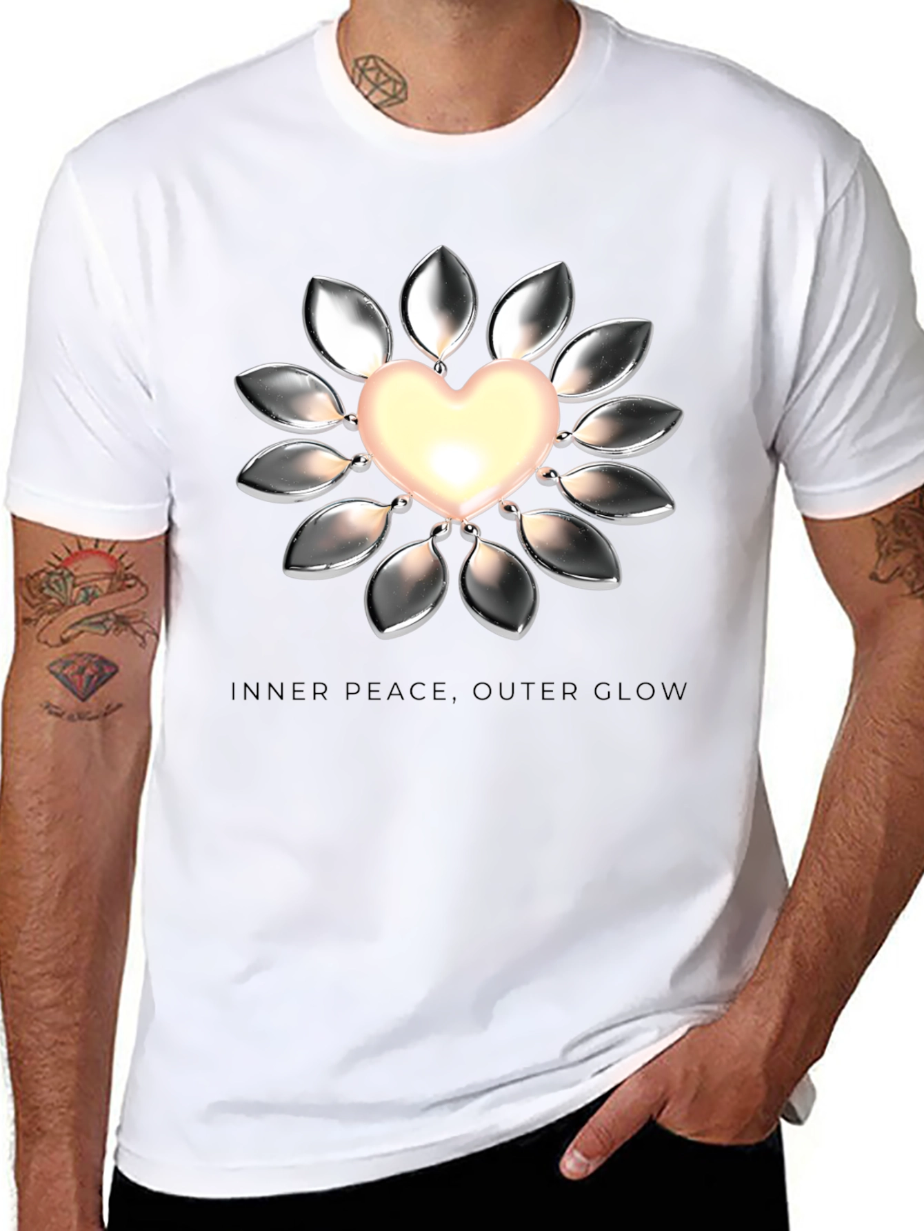 Heart Glow Graphic Tee - Inner Peace Outer Glow