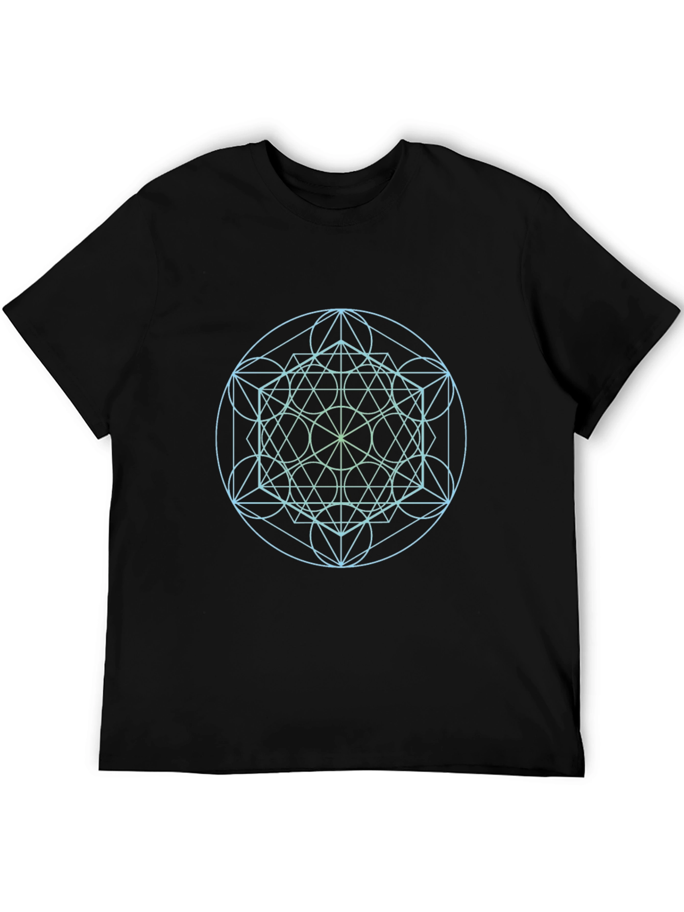 Geometric Print Black T-Shirt