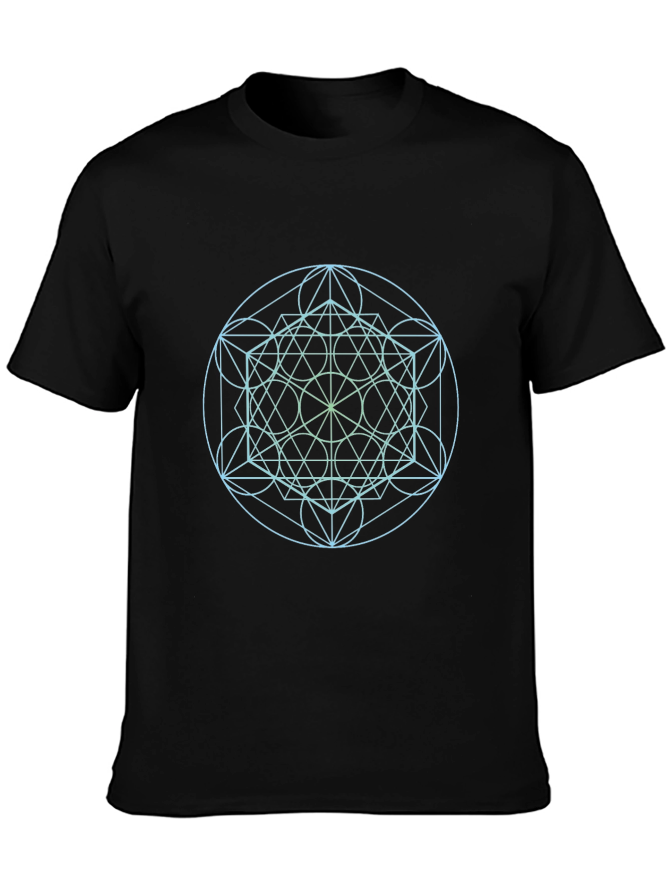 Geometric Print Black T-Shirt