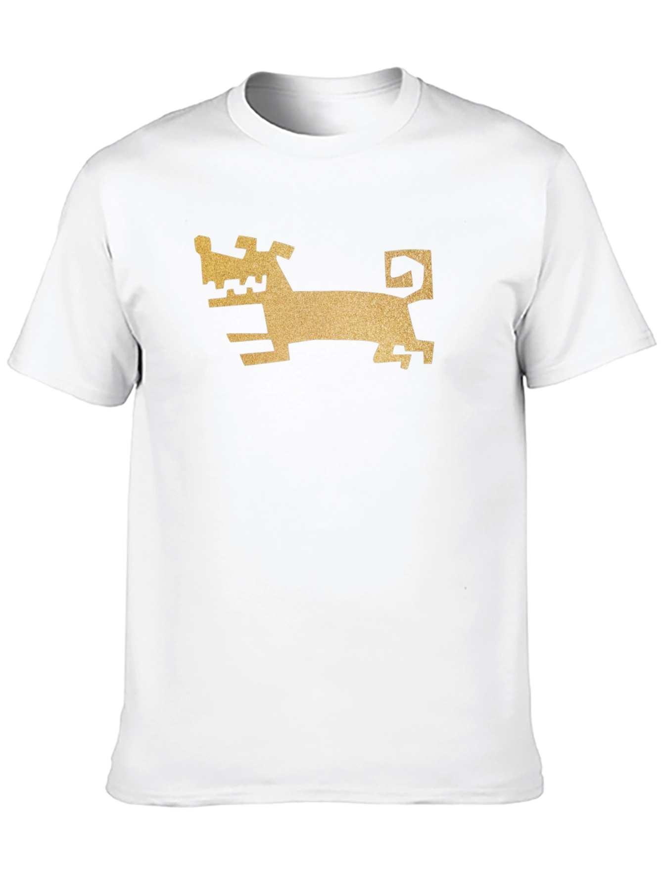 Abstract Dog Graphic Black T-Shirt