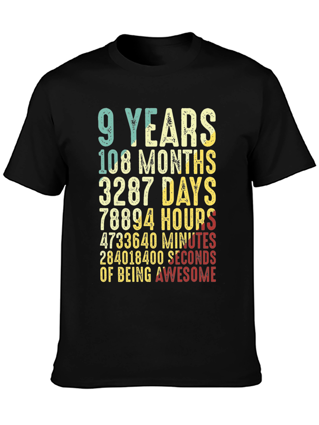 9th Birthday Awesome T-Shirt
