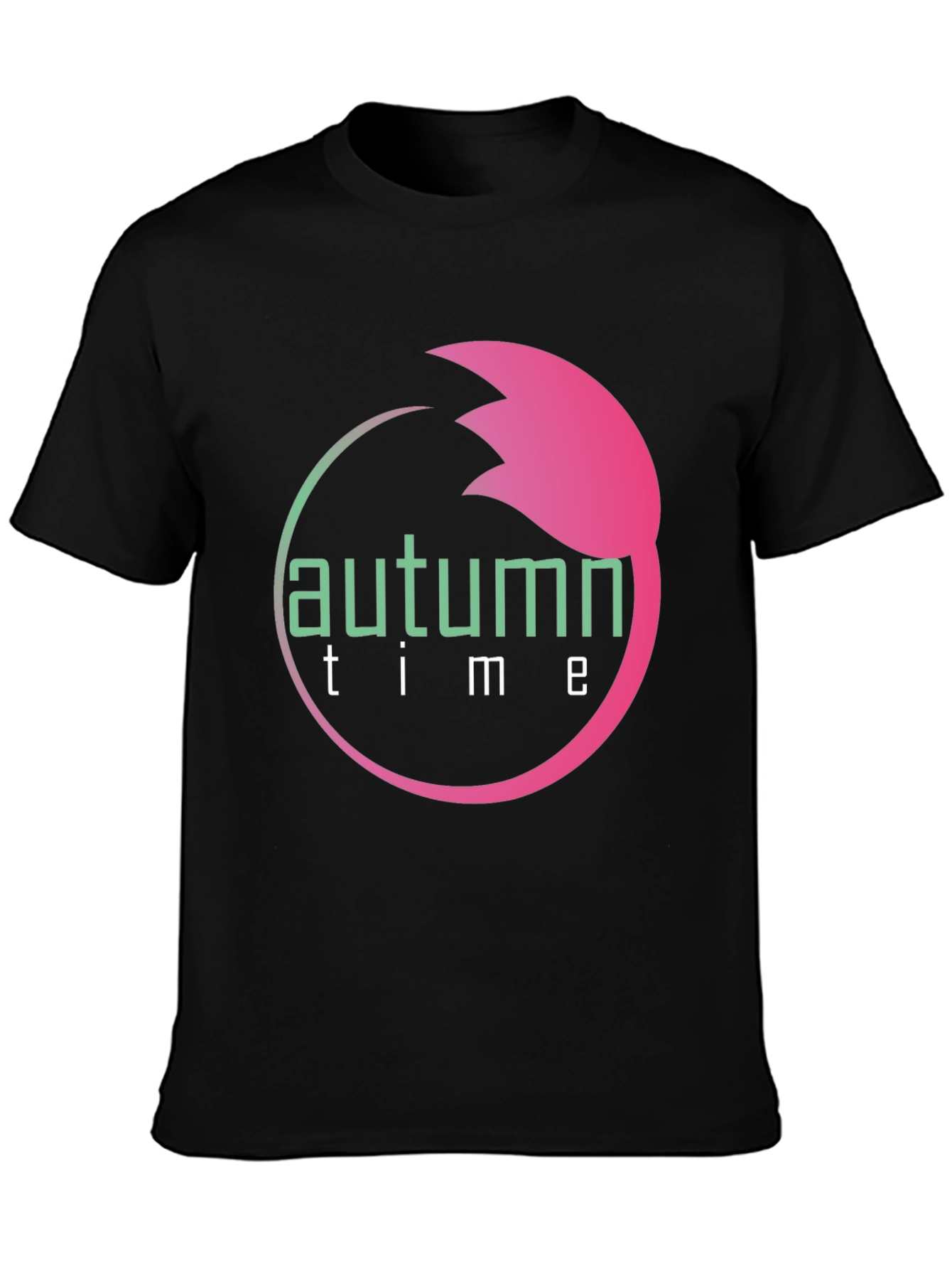 Autumn Time Black T-Shirt
