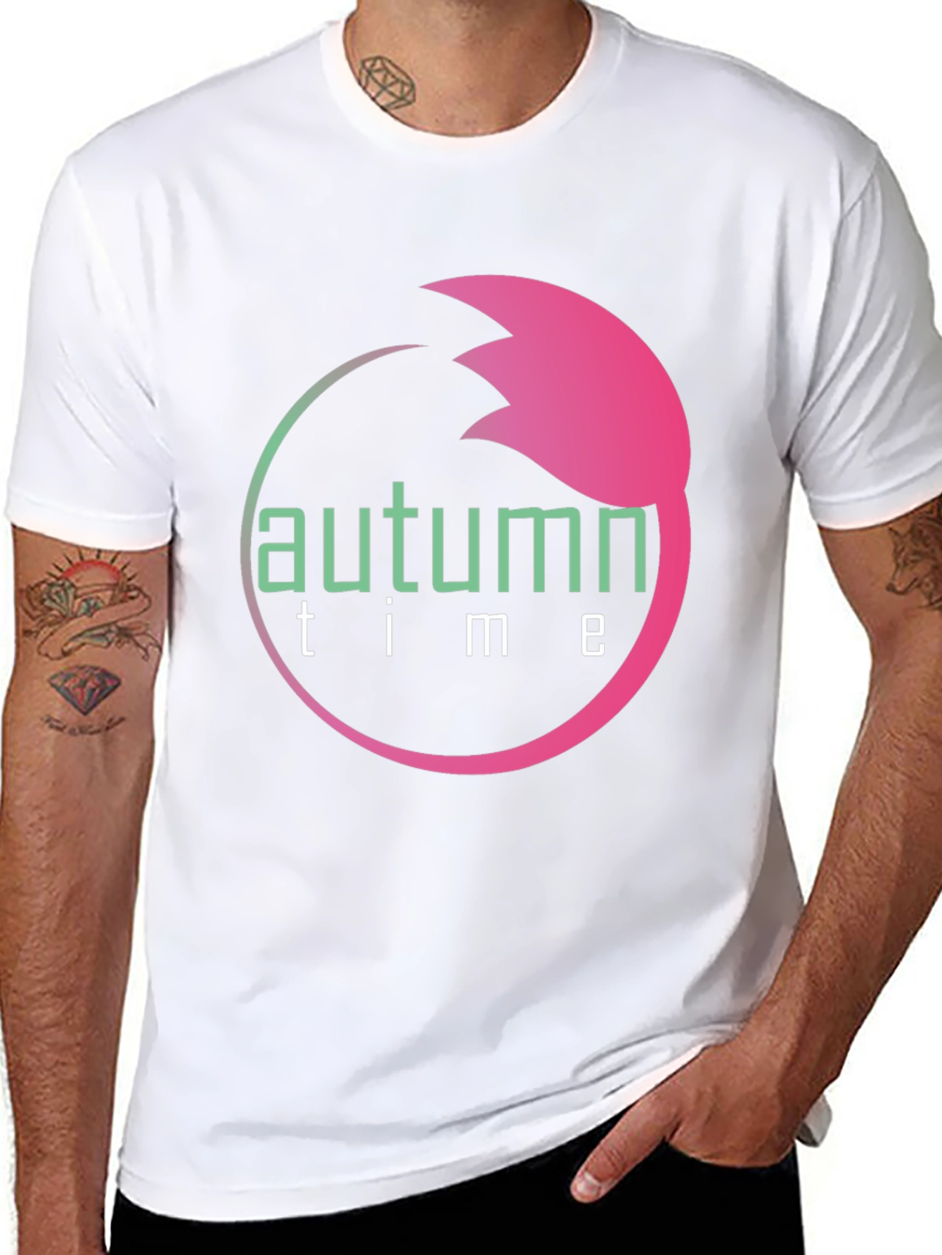 Autumn Time Black T-Shirt