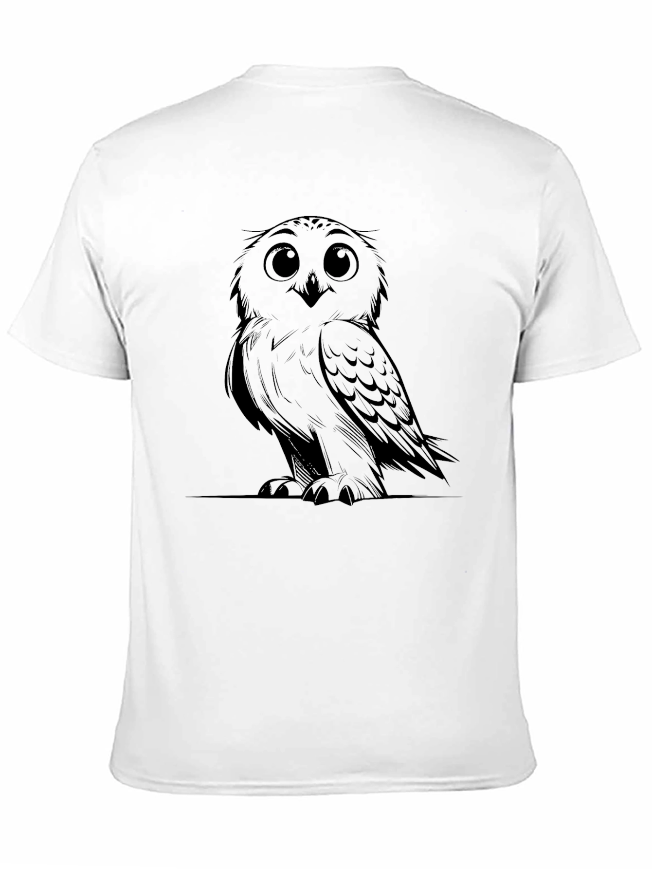 Owl Graphic Tee - Black Cotton Blend