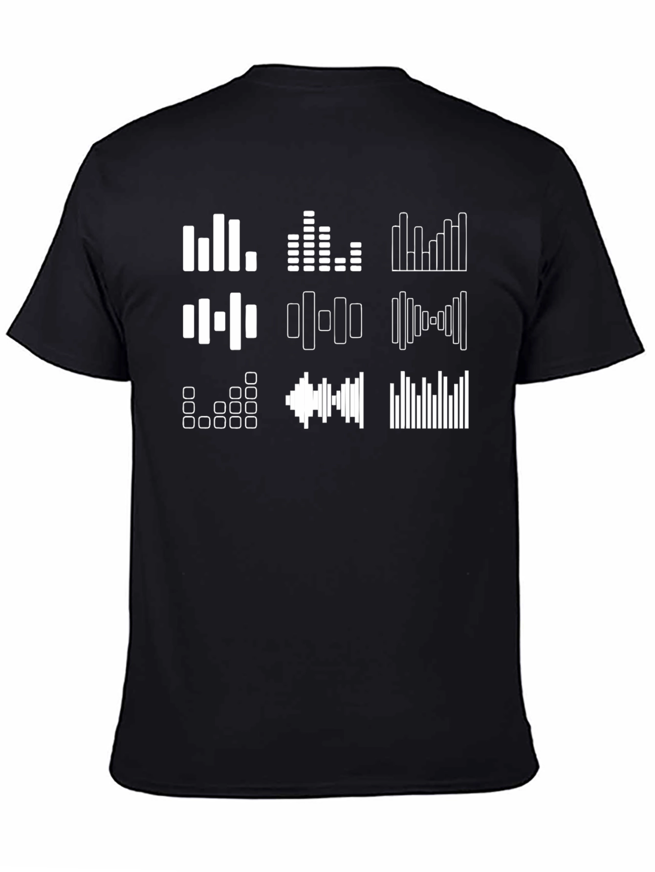 Audio Spectrum Graphic T-Shirt - Black Cotton Tee