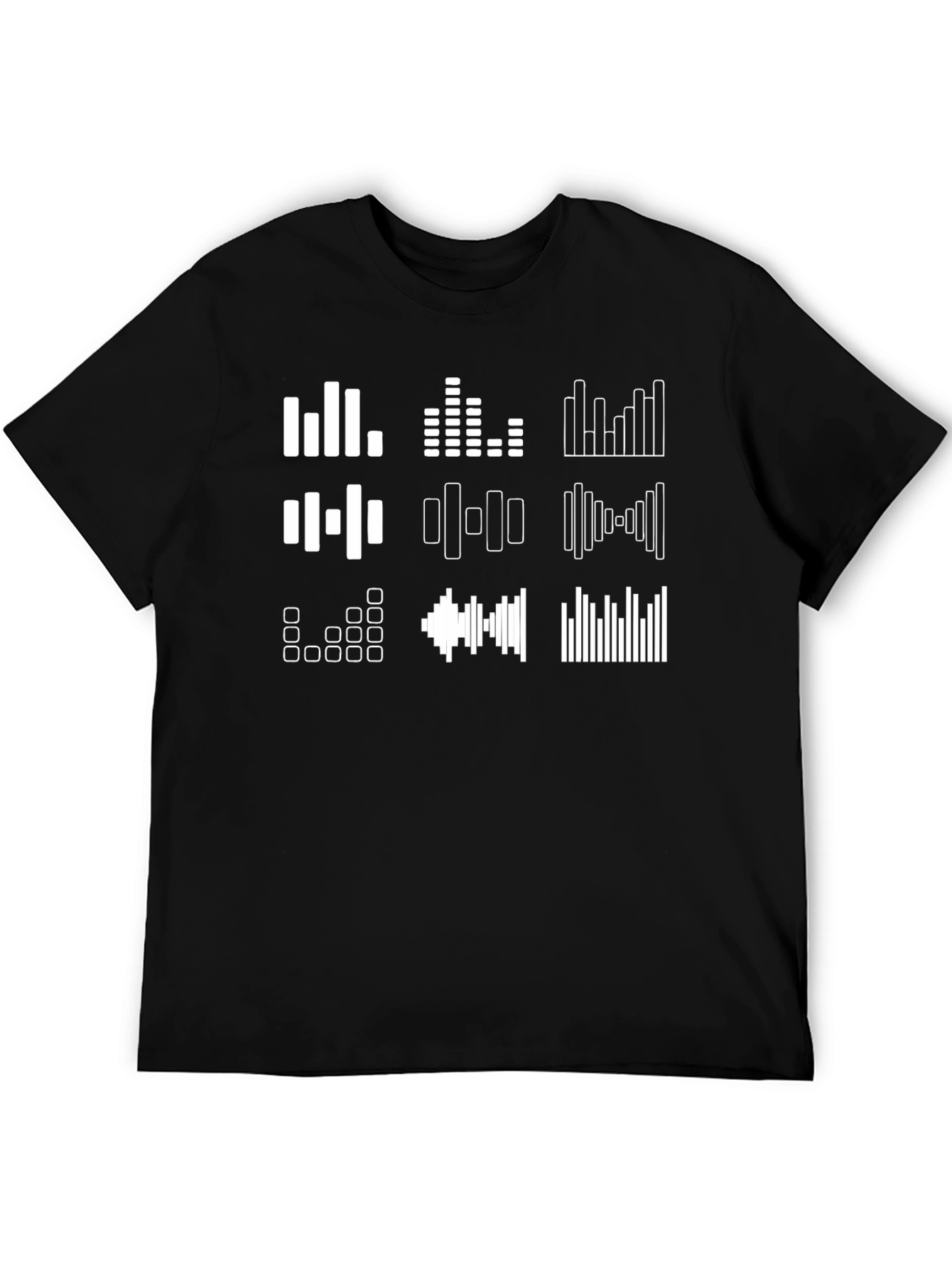 Audio Spectrum Graphic T-Shirt - Black Cotton Tee