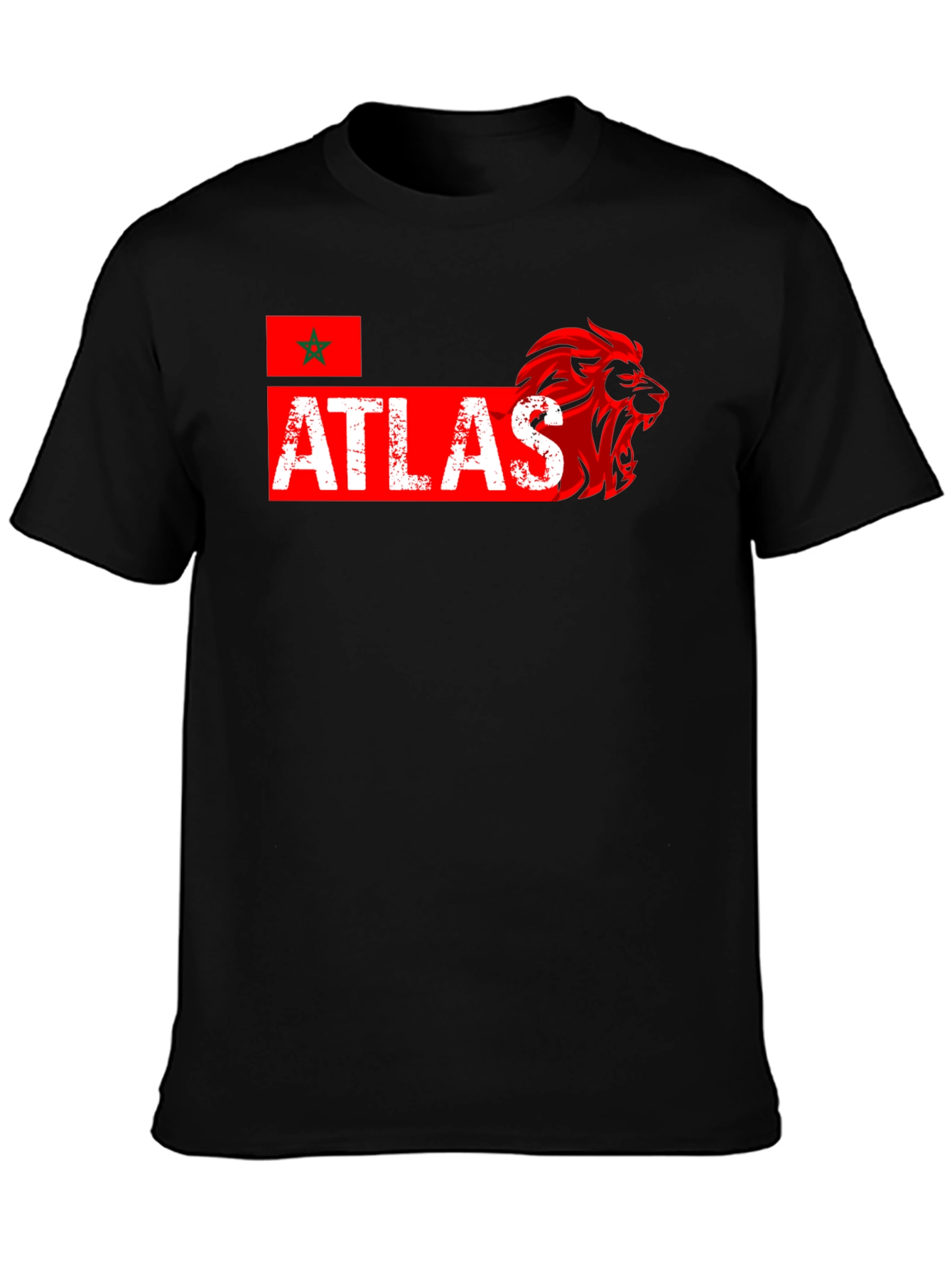 Atlas Lion Graphic Tee - Moroccan Pride