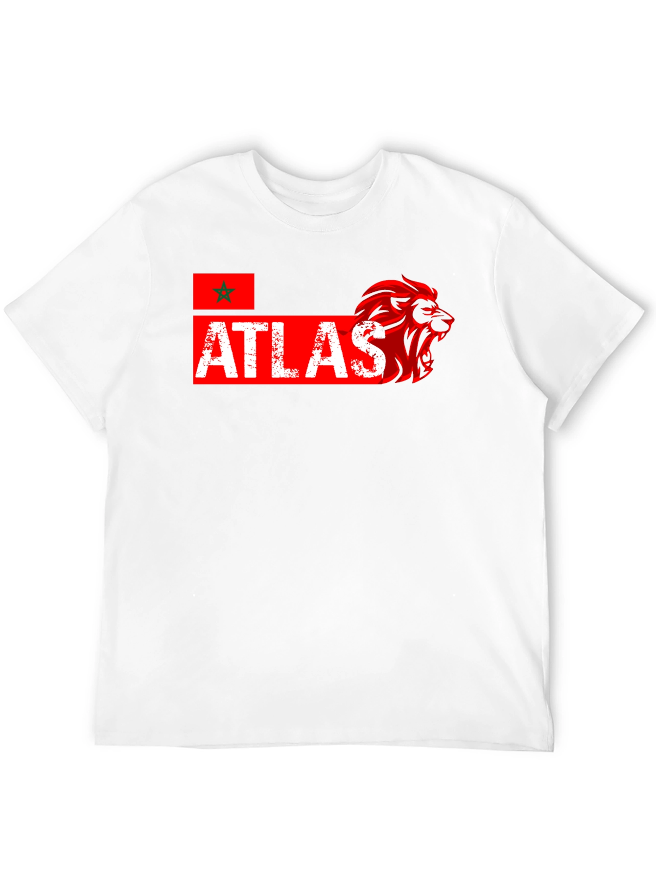 Atlas Lion Graphic Tee - Moroccan Pride