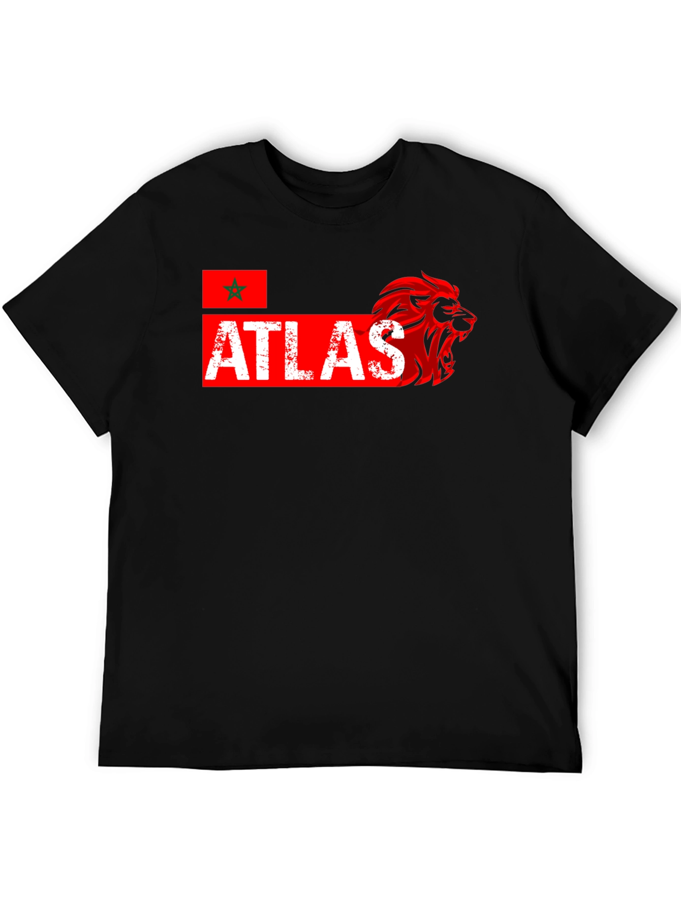 Atlas Lion Graphic Tee - Moroccan Pride