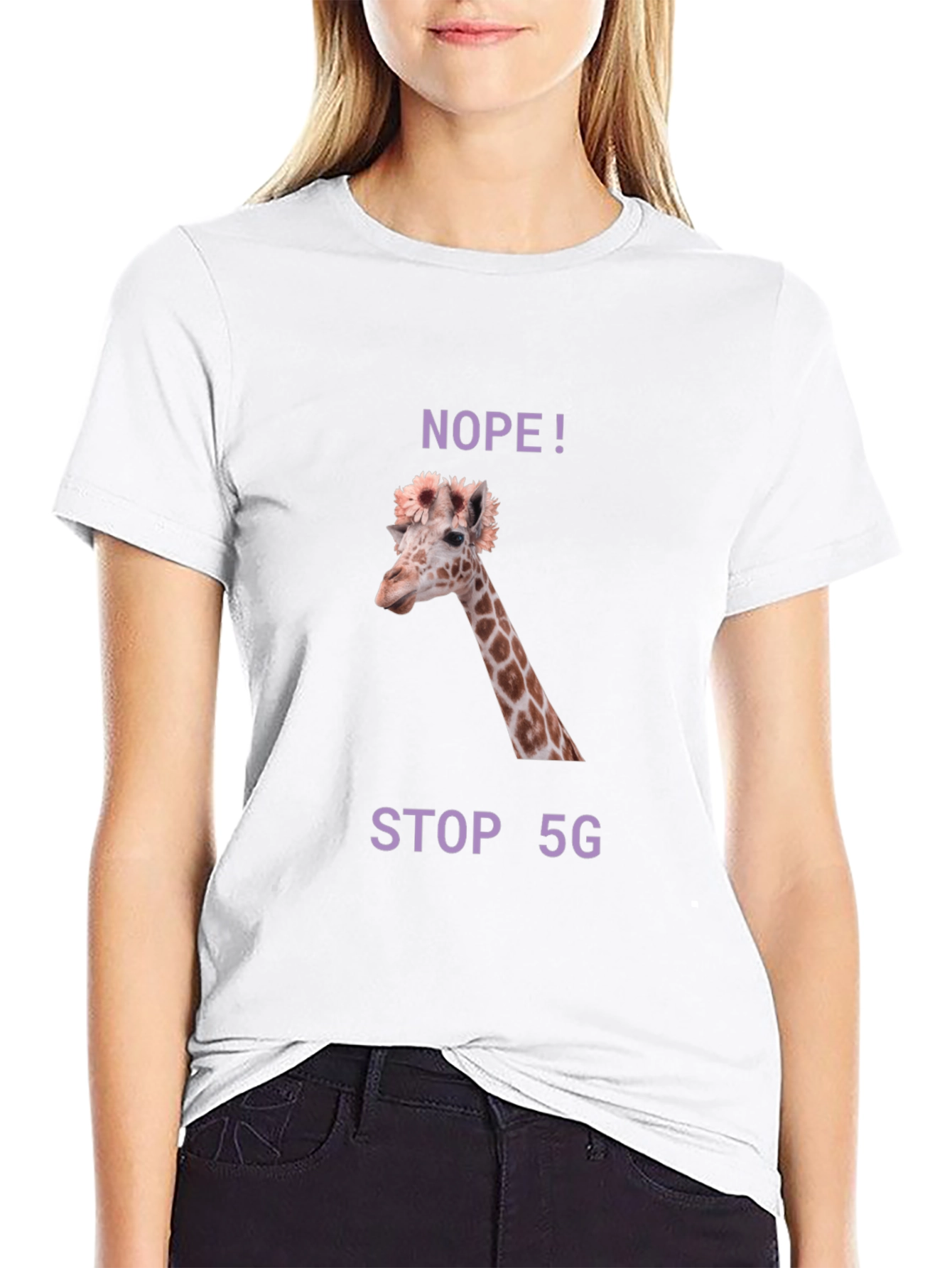 Giraffe NOPE! STOP 5G T-Shirt