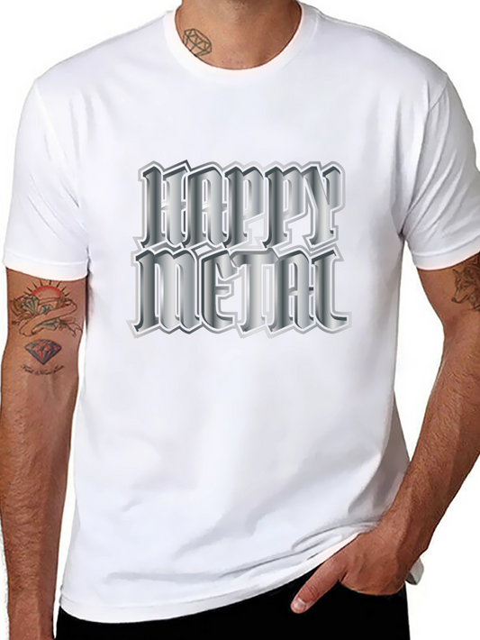 Happy Metal Black T-Shirt Graphic Tee