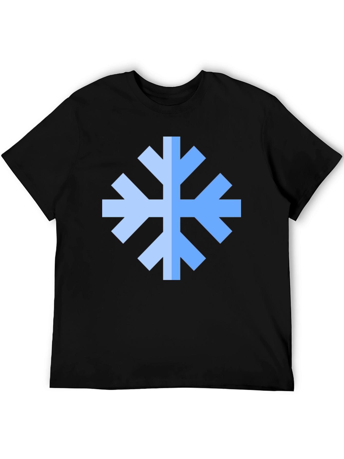 Geometric Snowflake Black T-Shirt