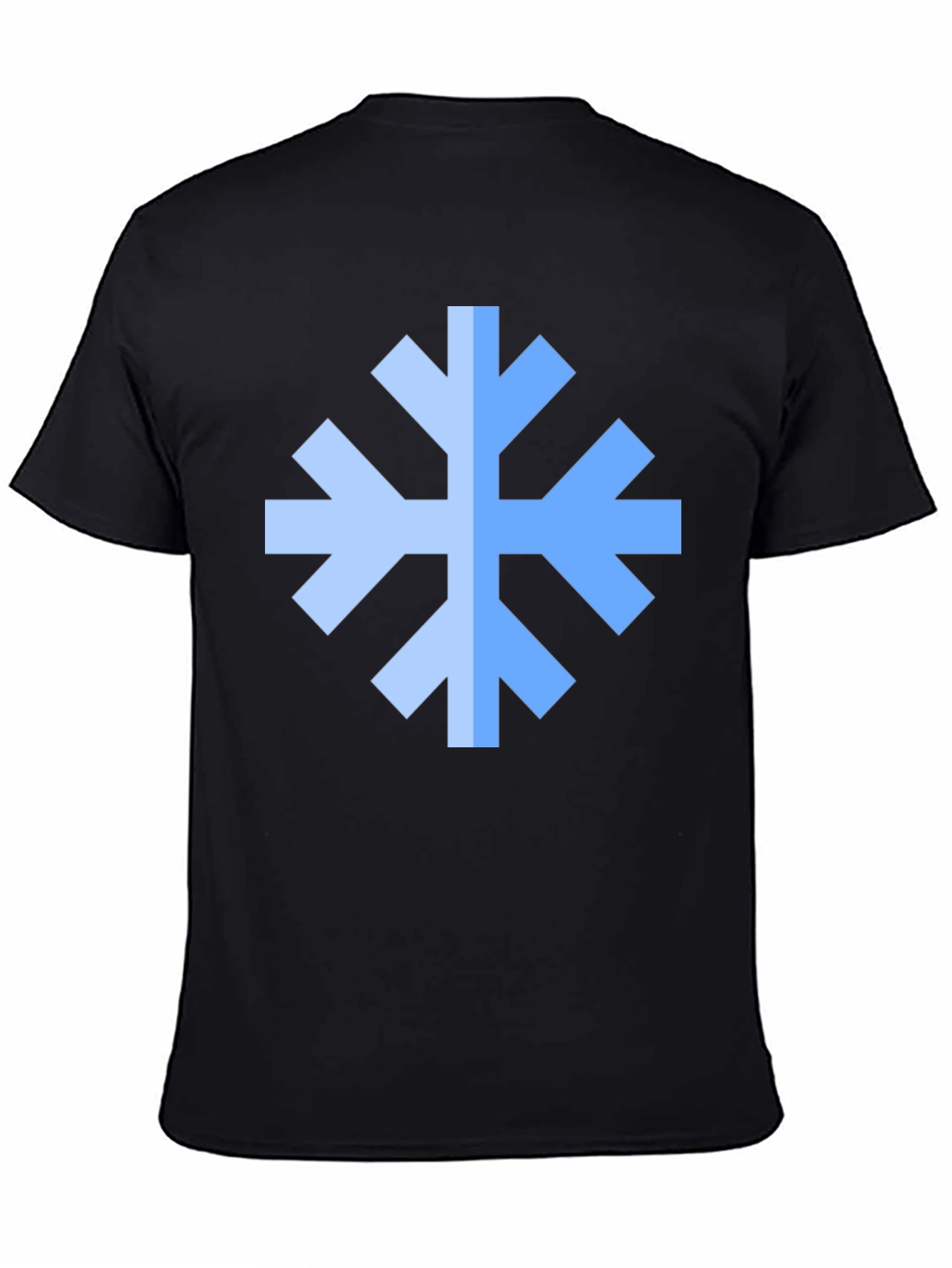Geometric Snowflake Black T-Shirt