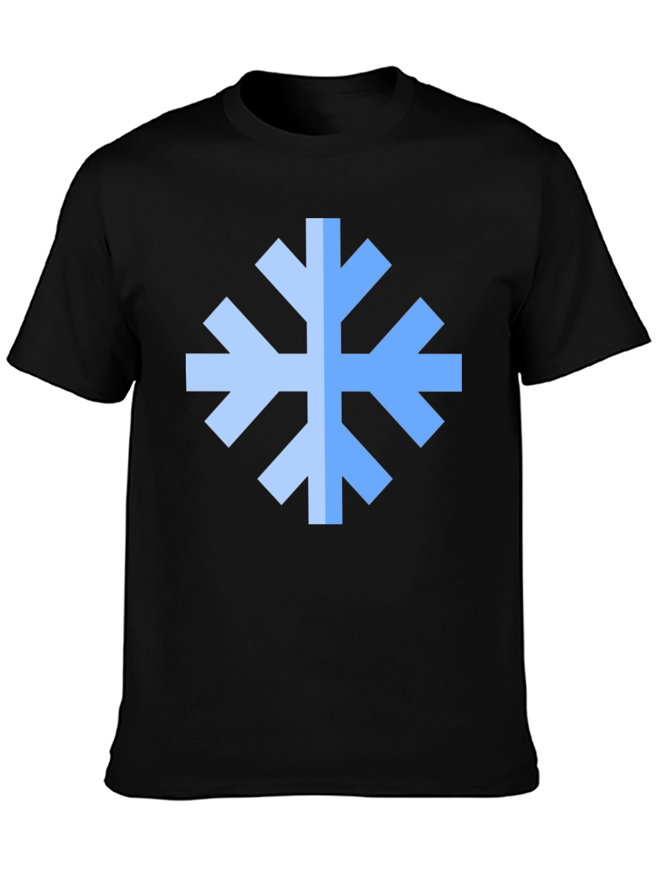 Geometric Snowflake Black T-Shirt