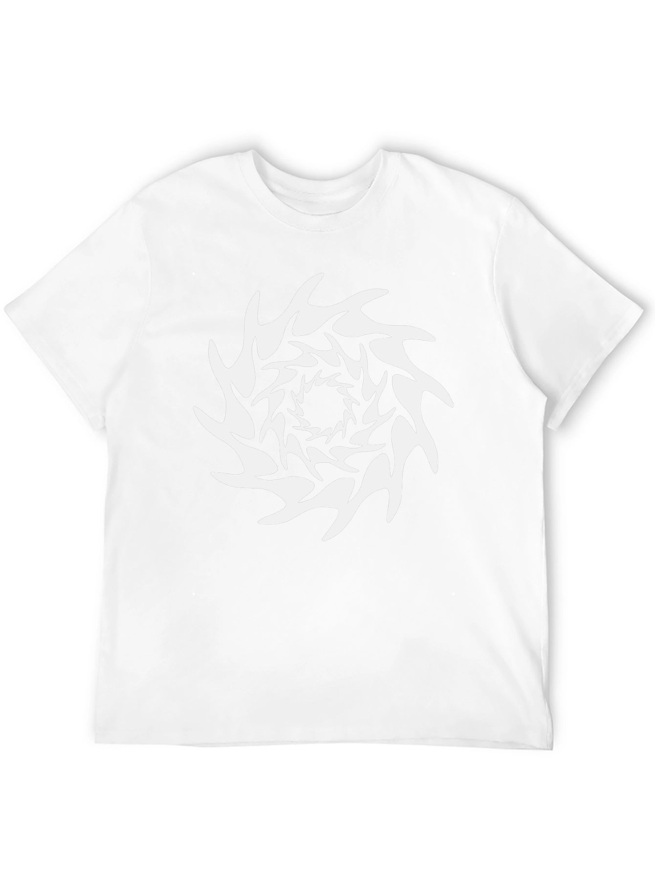 Abstract Swirl Graphic Tee - Black Cotton Blend