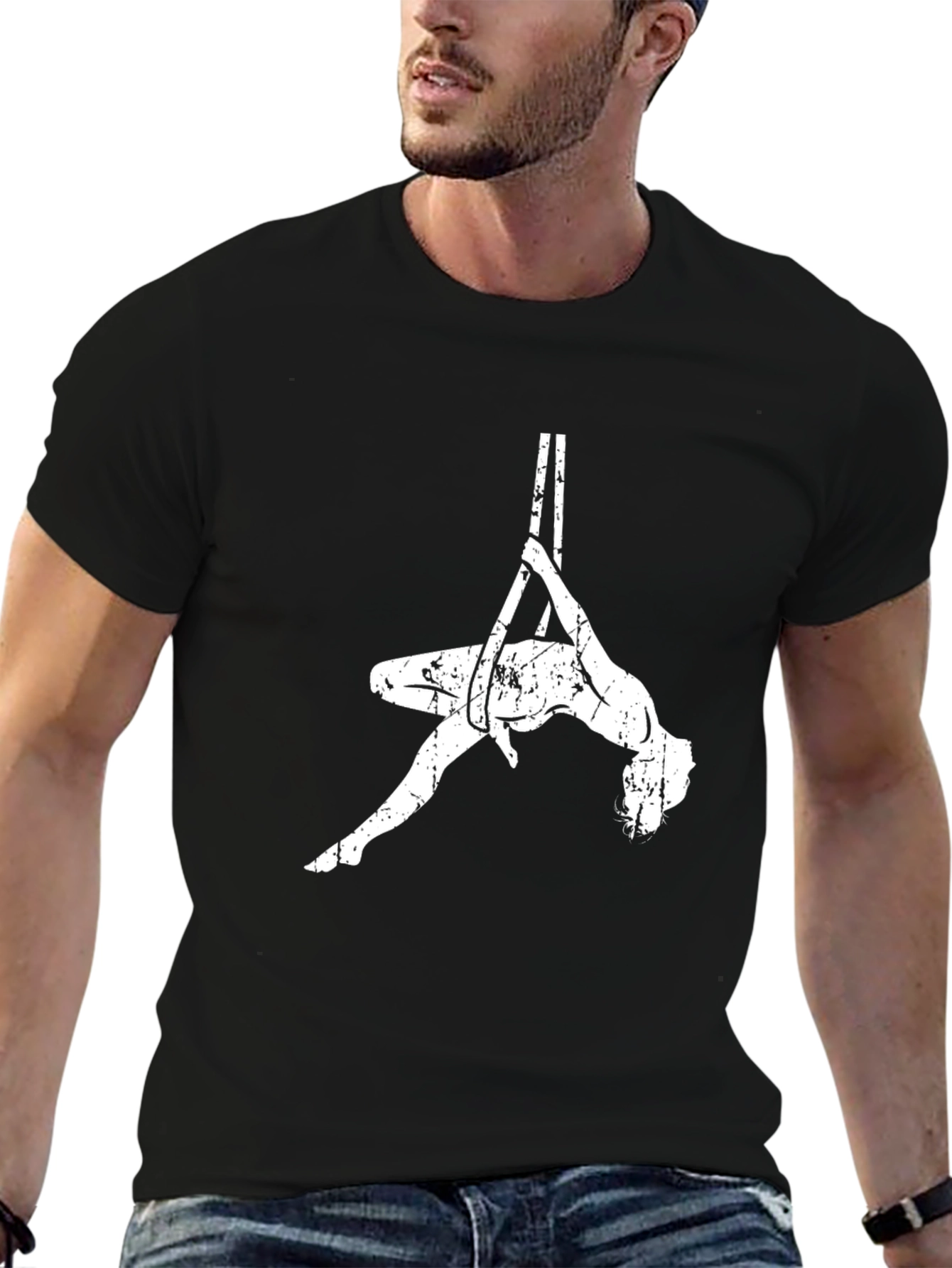Aerial Acrobat T-Shirt - Black Graphic Tee