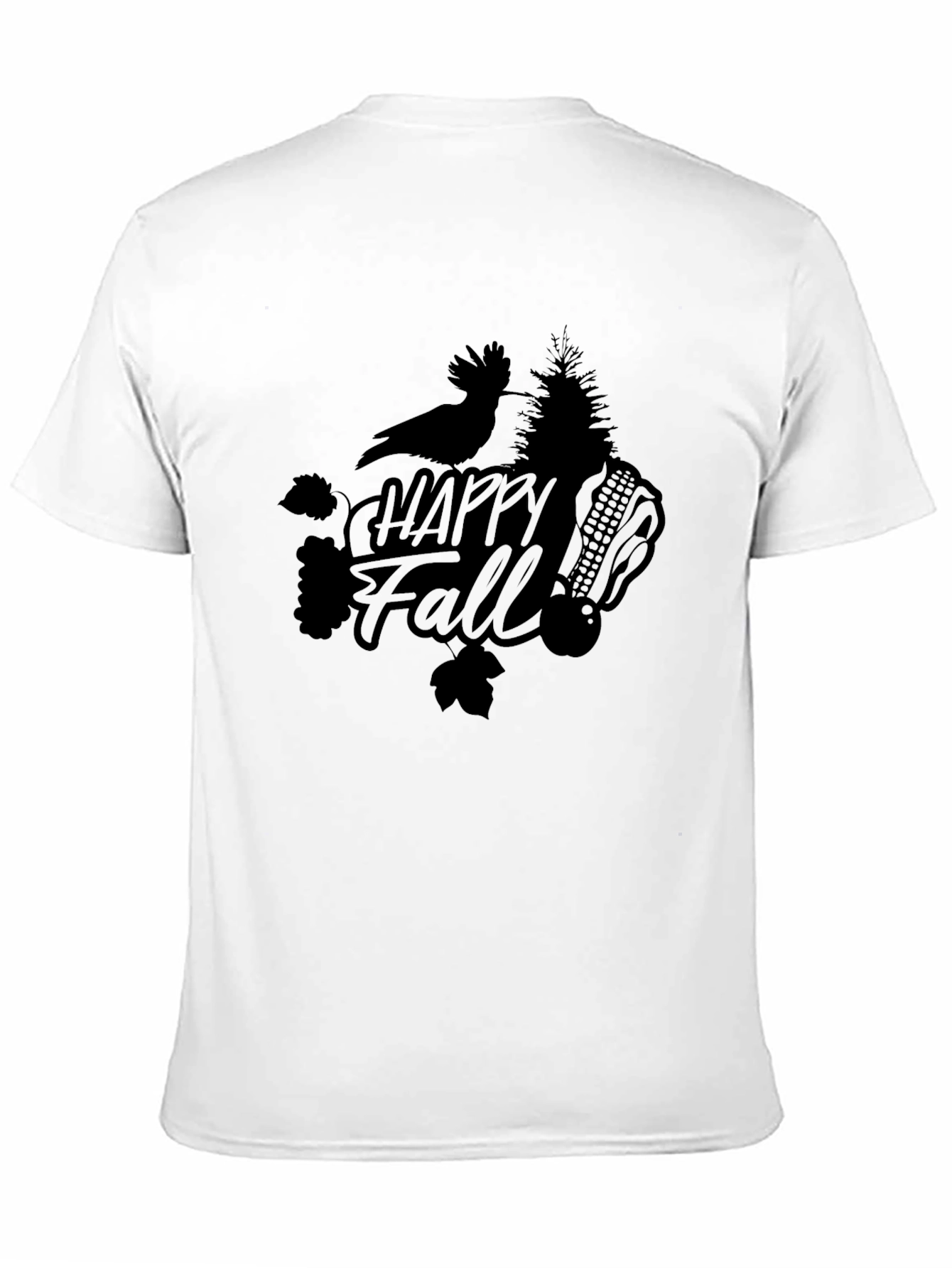 Happy Fall Black T-Shirt - Autumn Season