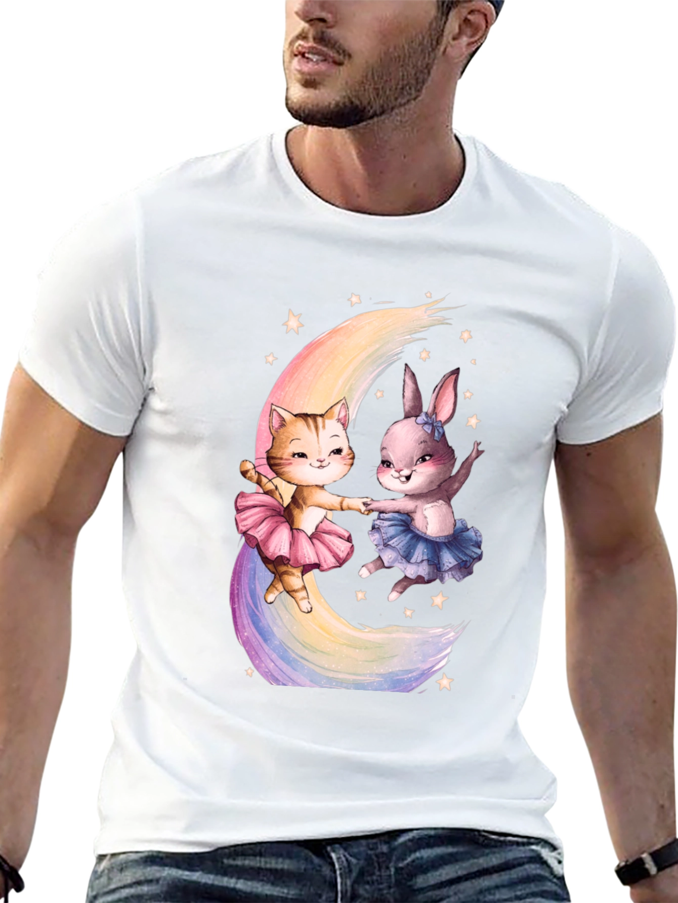 Ballerina Cat & Rabbit T-Shirt