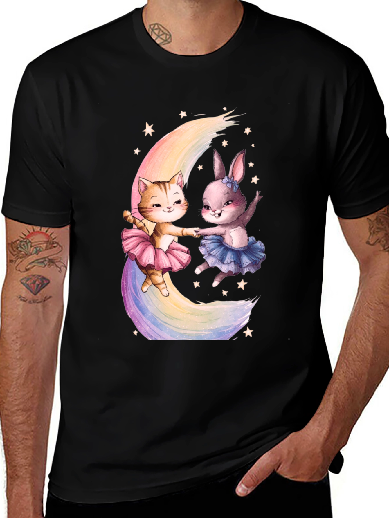 Ballerina Cat & Rabbit T-Shirt
