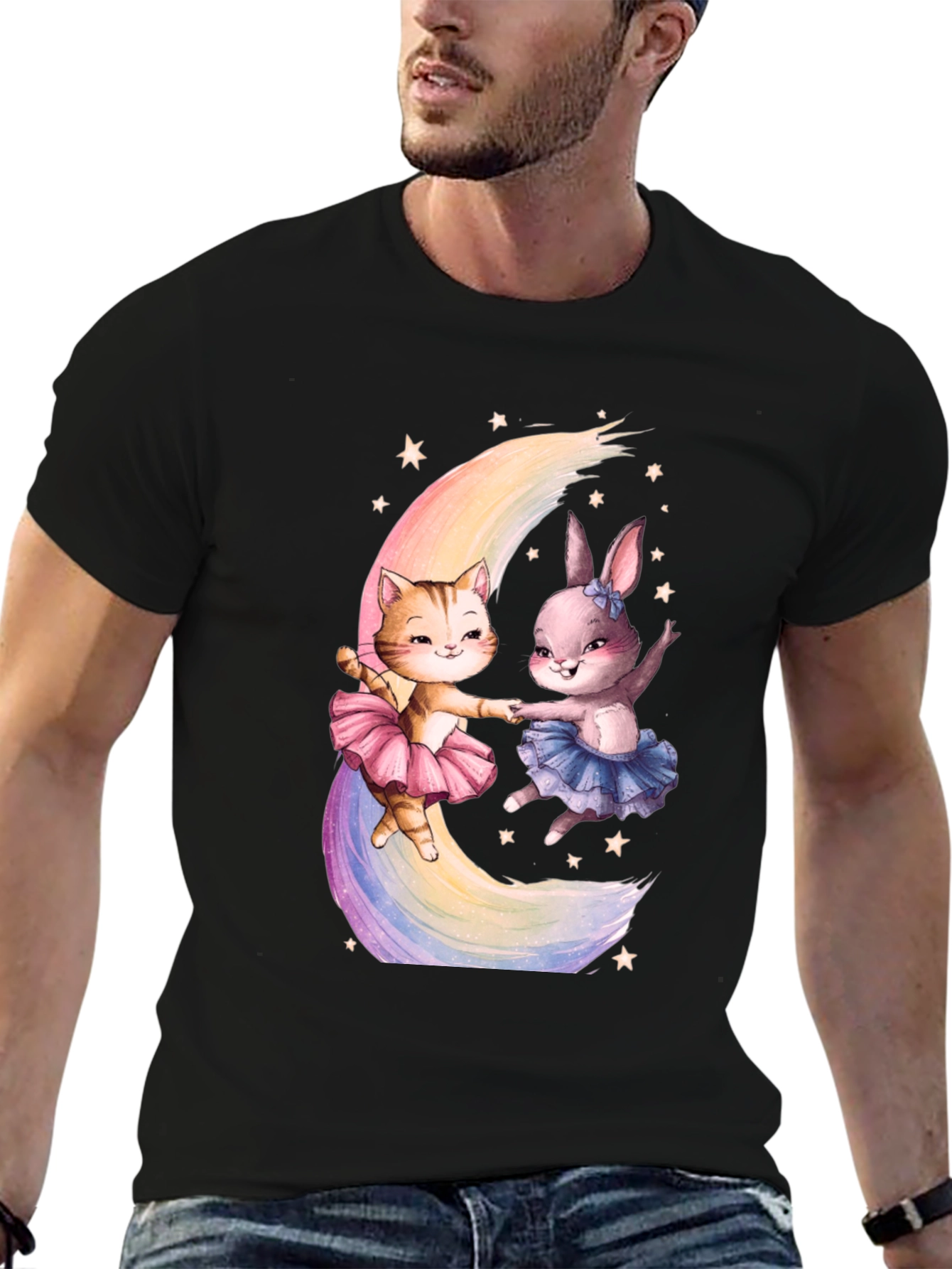 Ballerina Cat & Rabbit T-Shirt