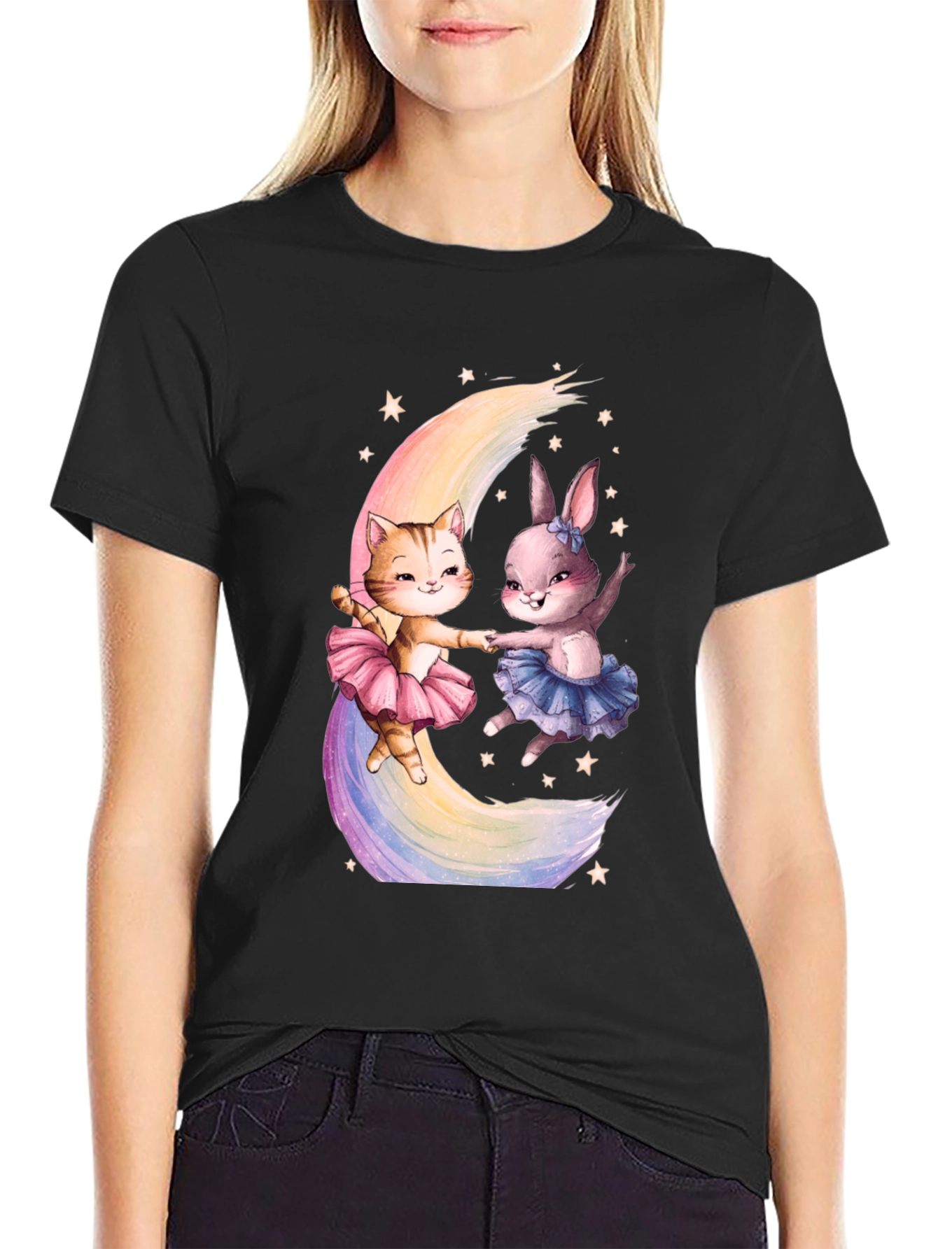 Ballerina Cat & Rabbit T-Shirt