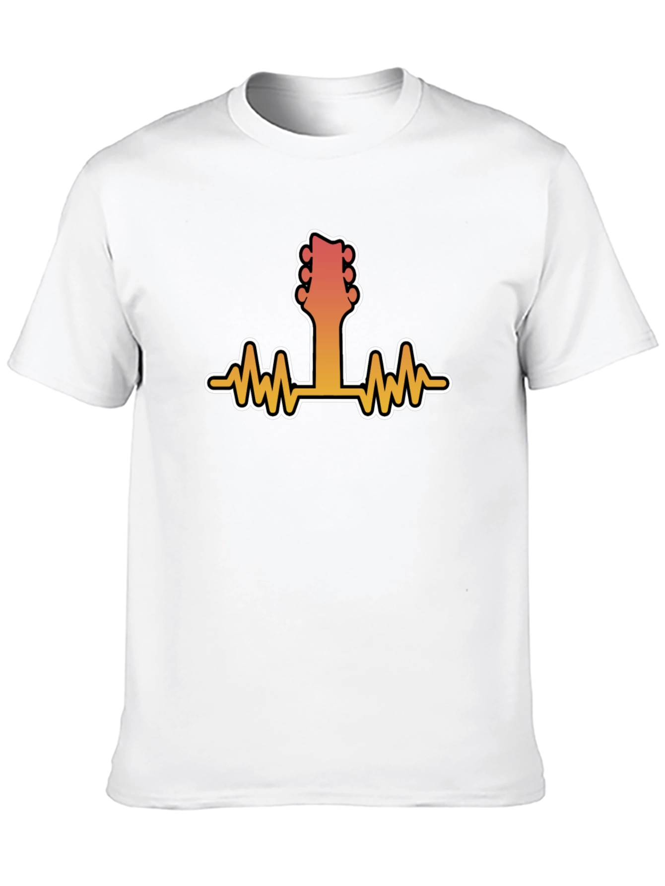 Guitar Heartbeat Graphic Tee - Music Lover Shirt